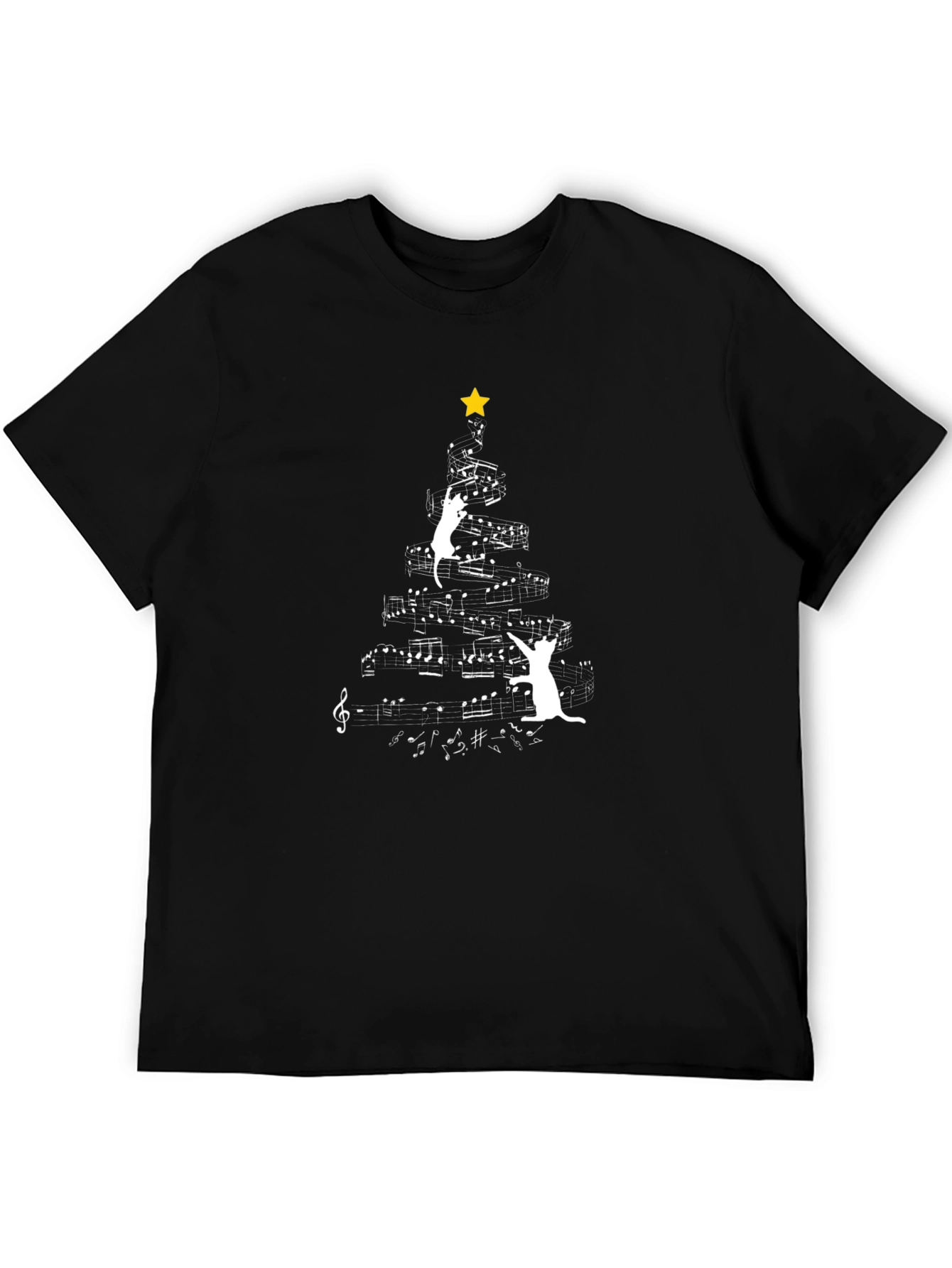 Musical Cats Christmas Tree T-Shirt