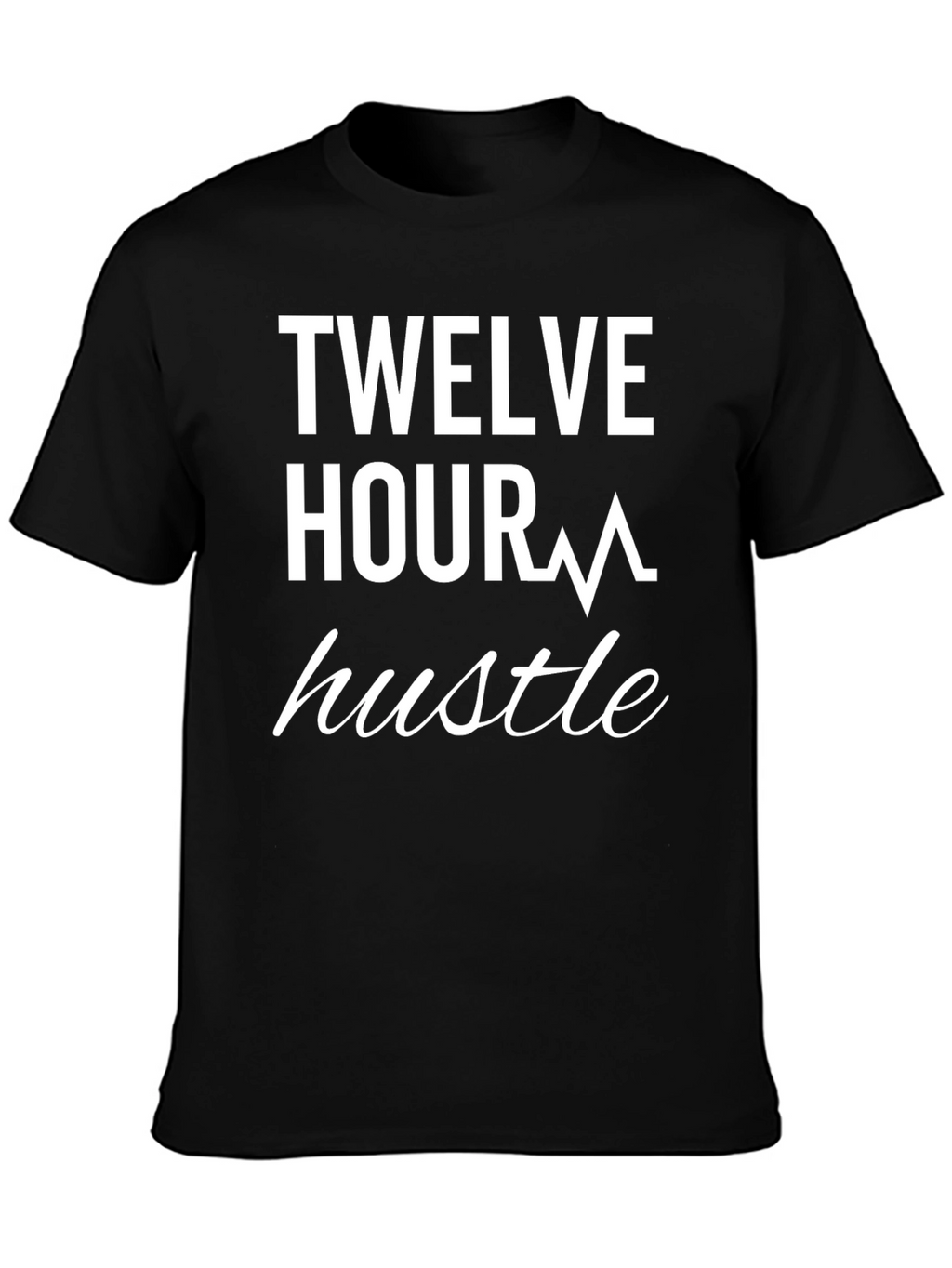 Twelve Hour Hustle Graphic Tee - Black T-Shirt