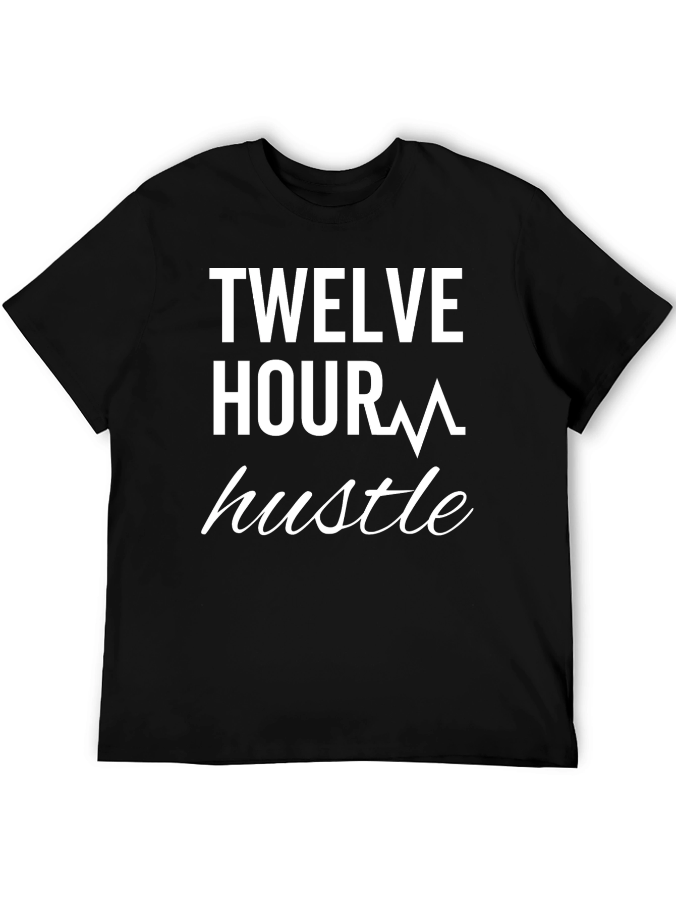 Twelve Hour Hustle Graphic Tee - Black T-Shirt