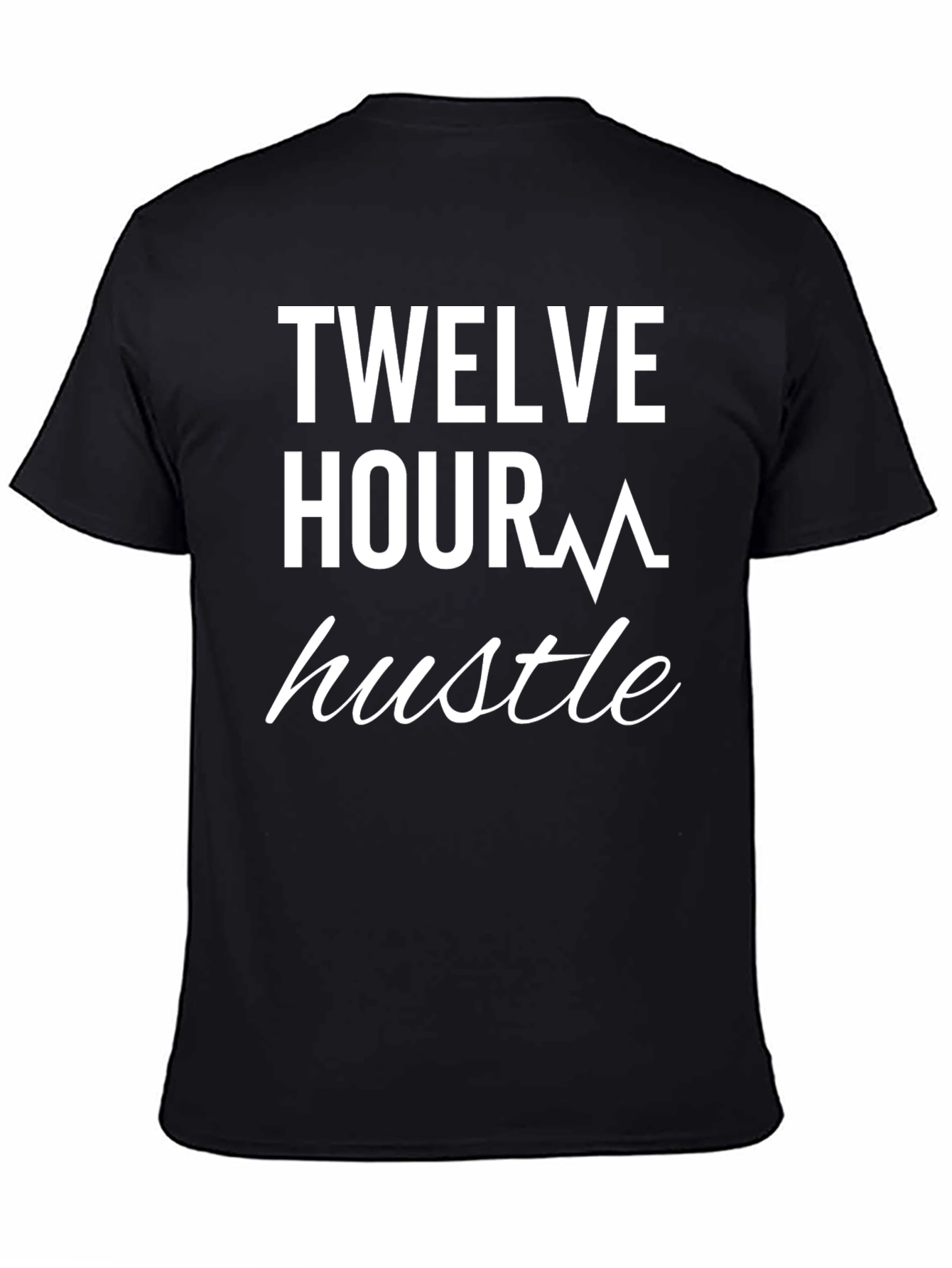 Twelve Hour Hustle Graphic Tee - Black T-Shirt