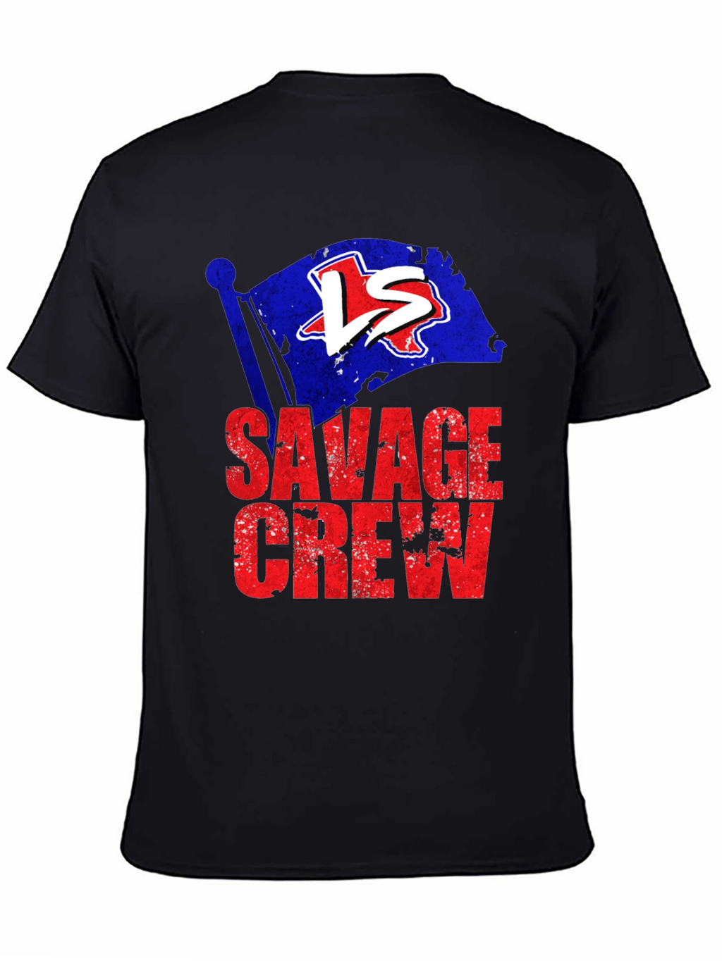 Savage Crew Graphic Tee - Texas Flag Design
