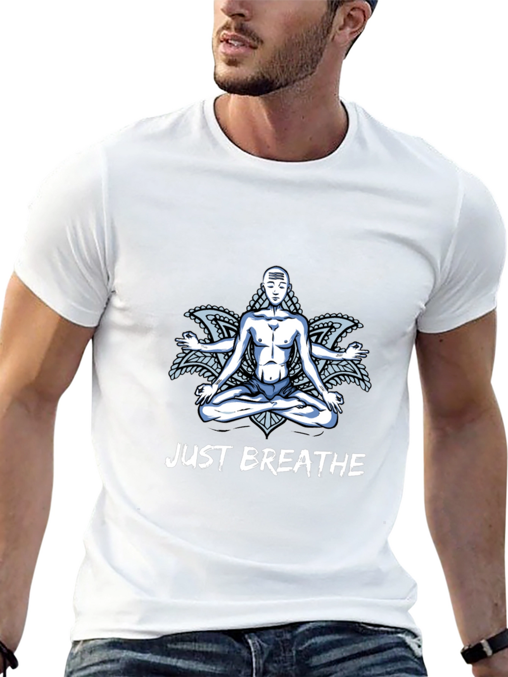 Just Breathe Yoga Meditation T-Shirt