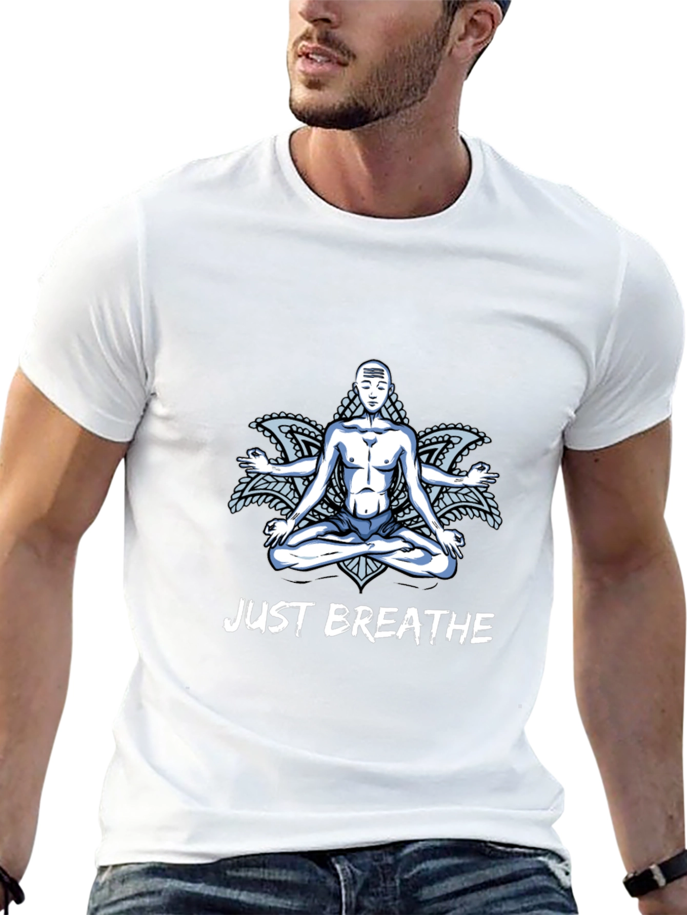 Just Breathe Yoga Meditation T-Shirt