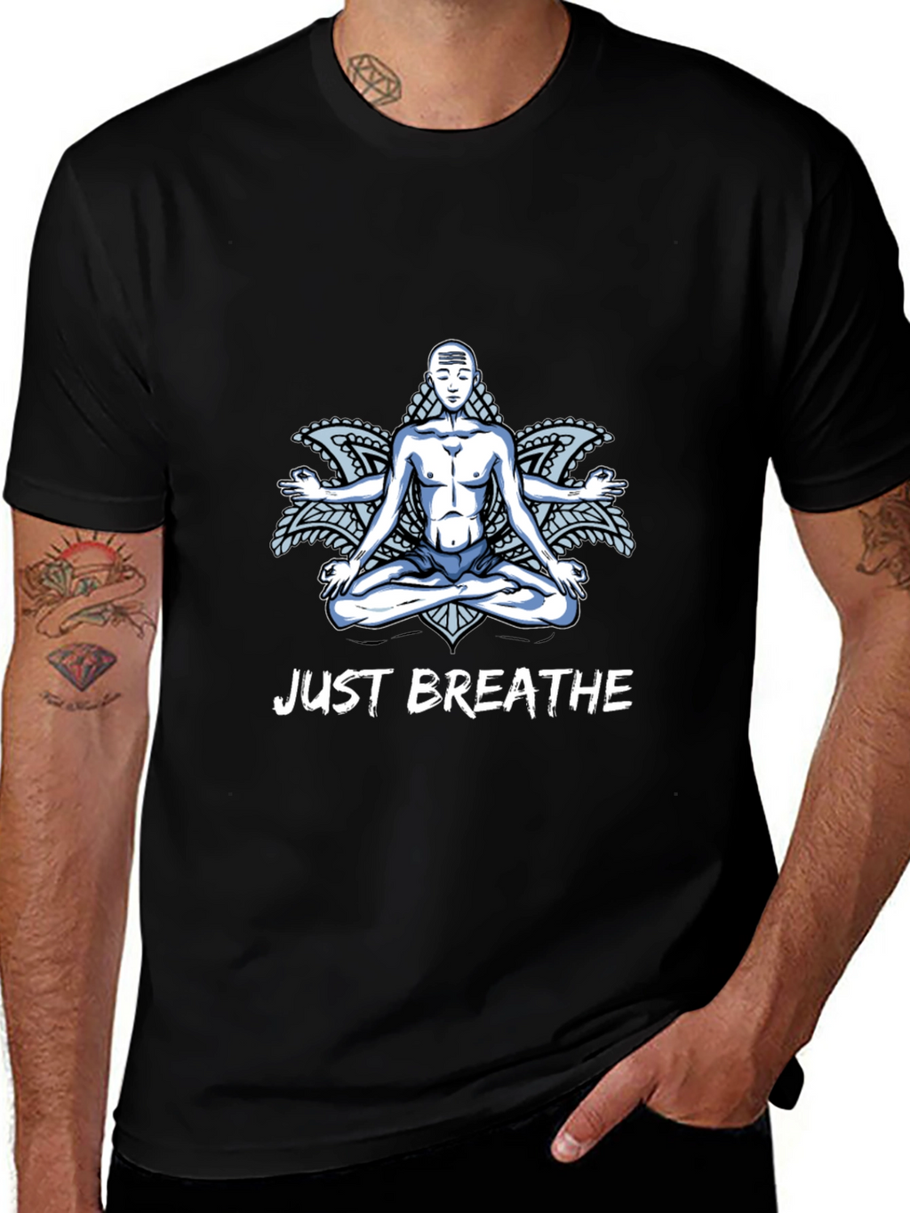 Just Breathe Yoga Meditation T-Shirt