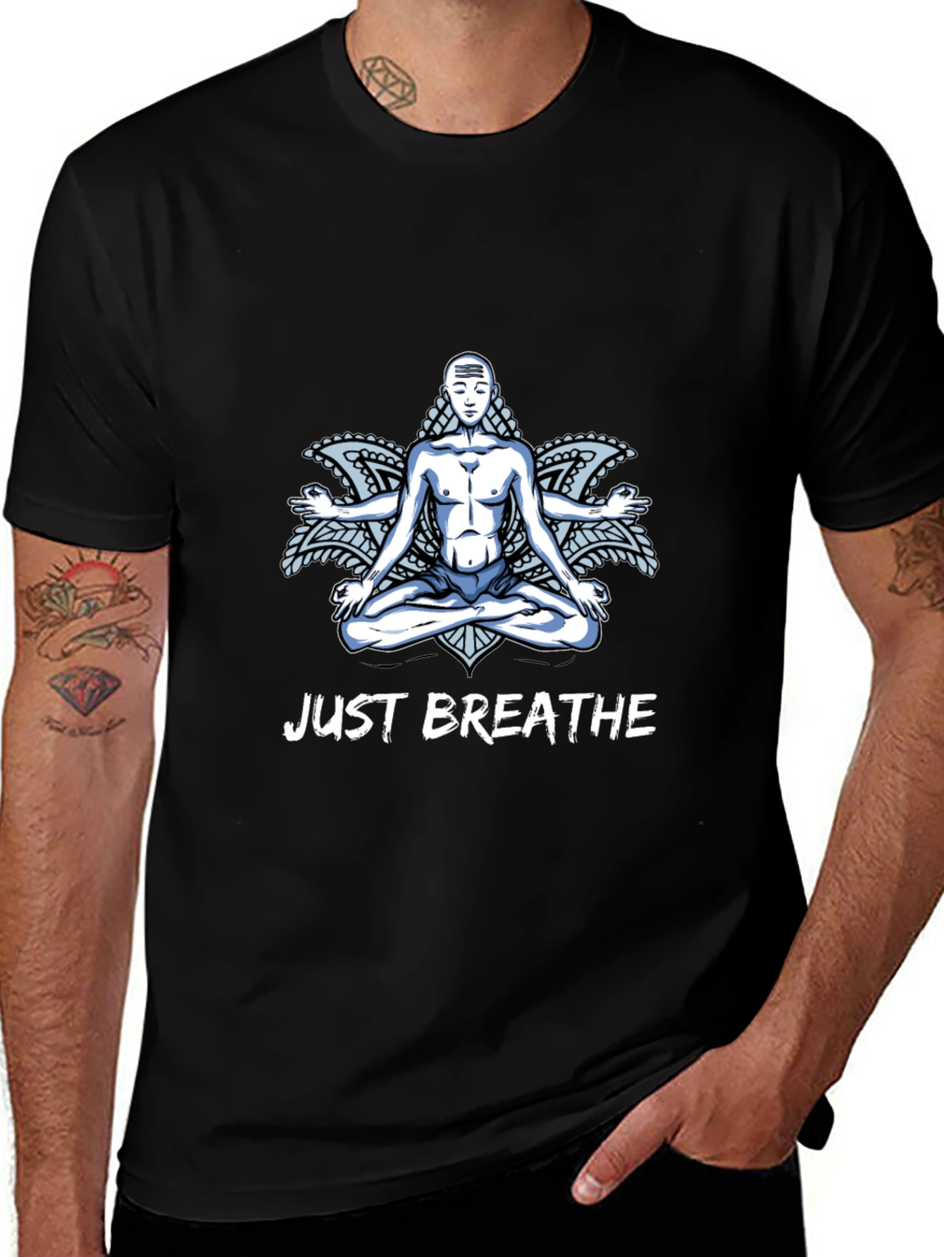 Just Breathe Yoga Meditation T-Shirt