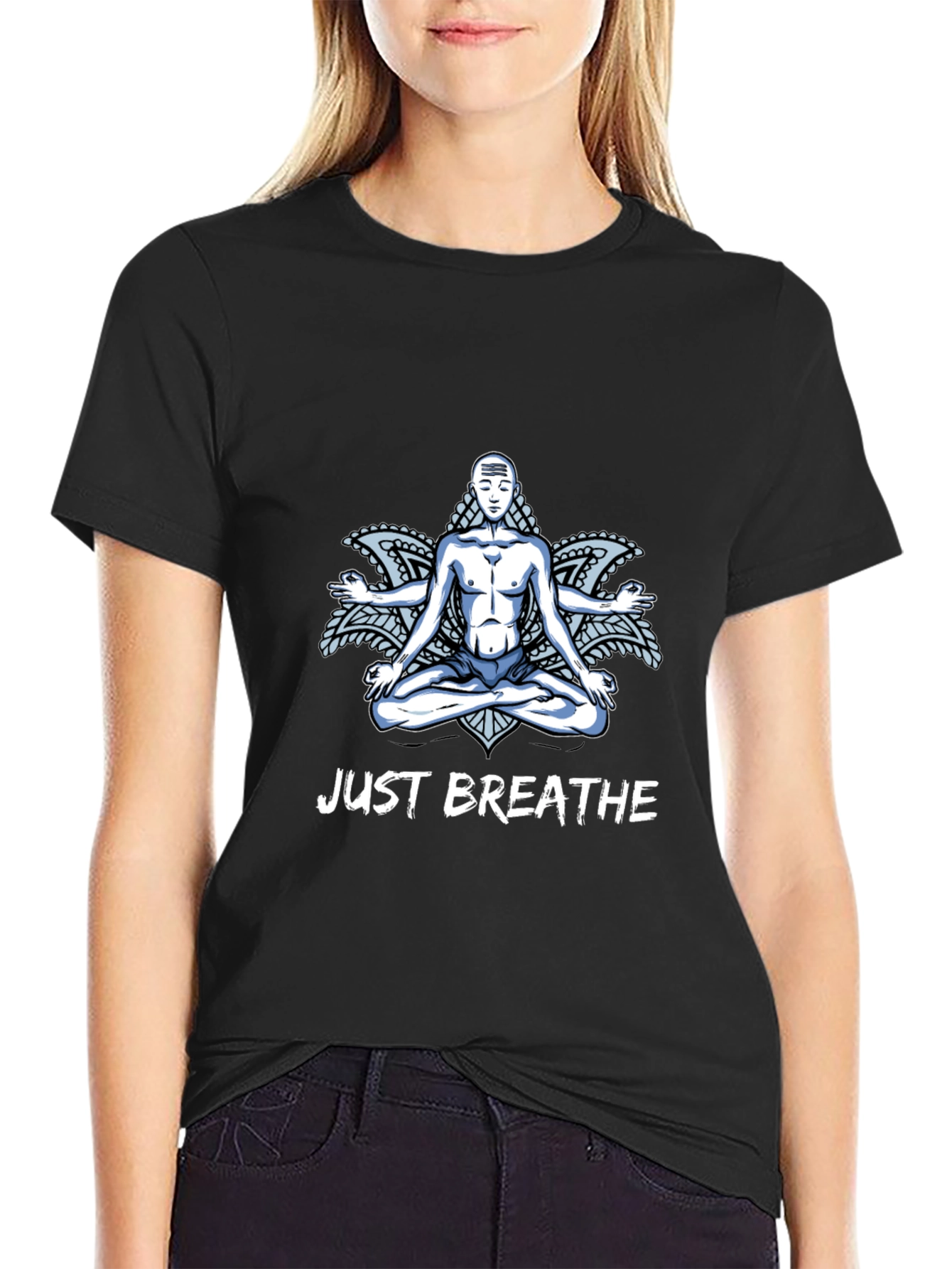 Just Breathe Yoga Meditation T-Shirt