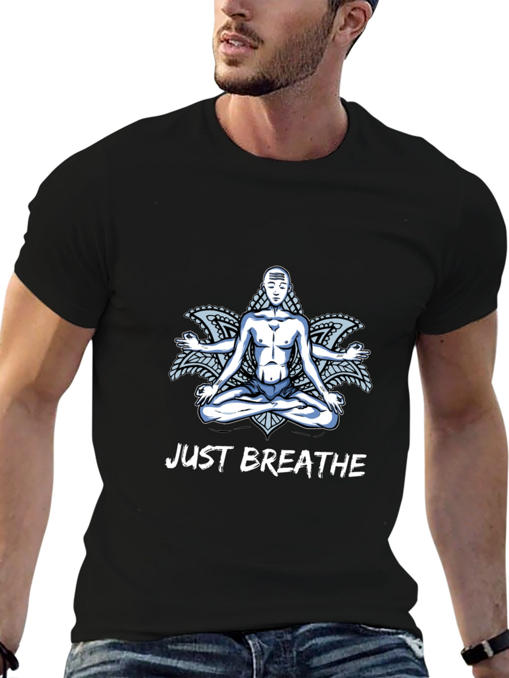 Just Breathe Yoga Meditation T-Shirt