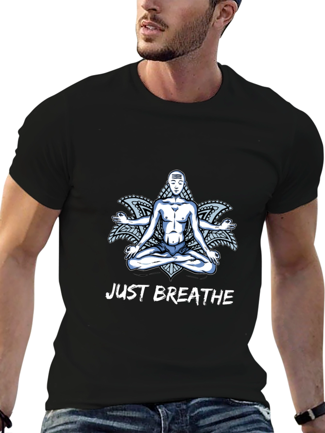 Just Breathe Yoga Meditation T-Shirt
