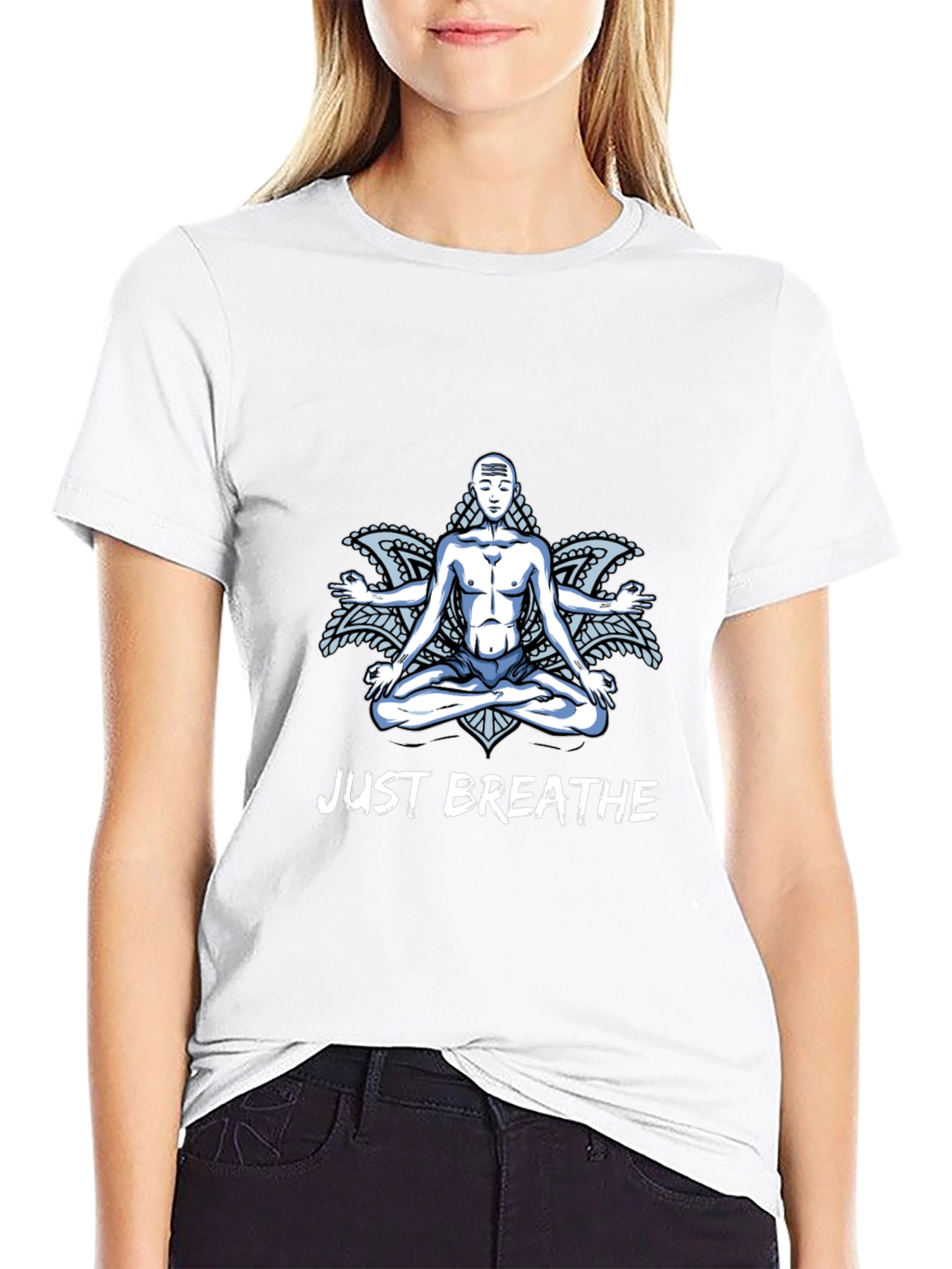 Just Breathe Yoga Meditation T-Shirt