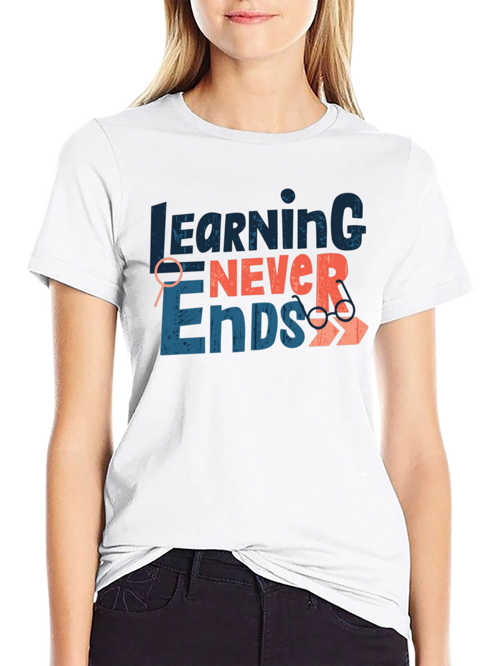Learning Never Ends Graphic Tee