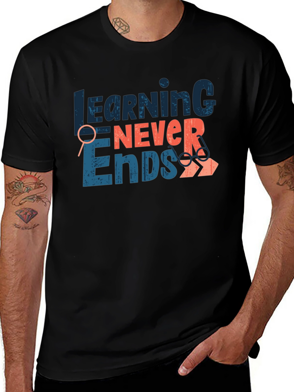 Learning Never Ends Graphic Tee