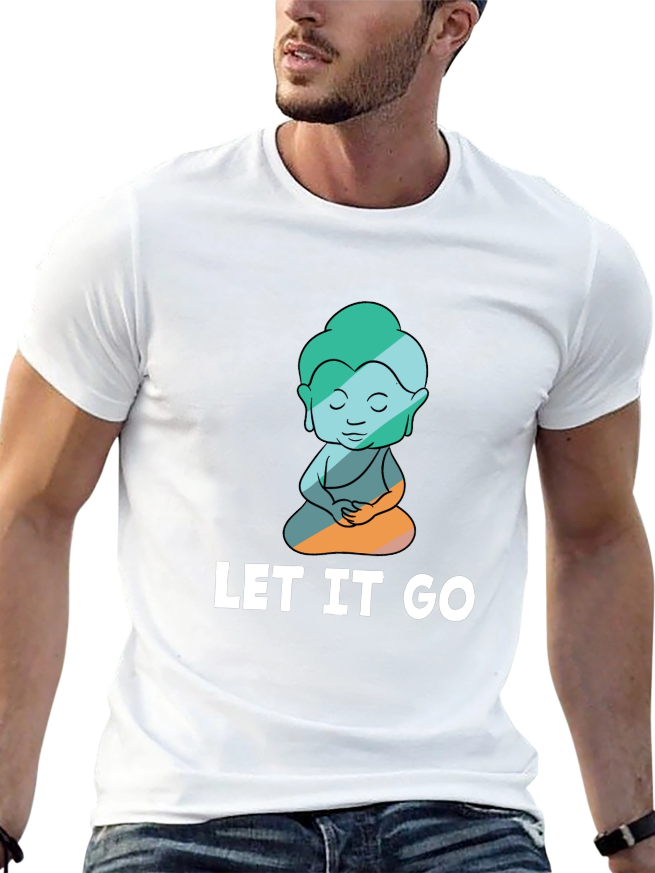 Let It Go Buddha Graphic Tee - Relaxed Fit