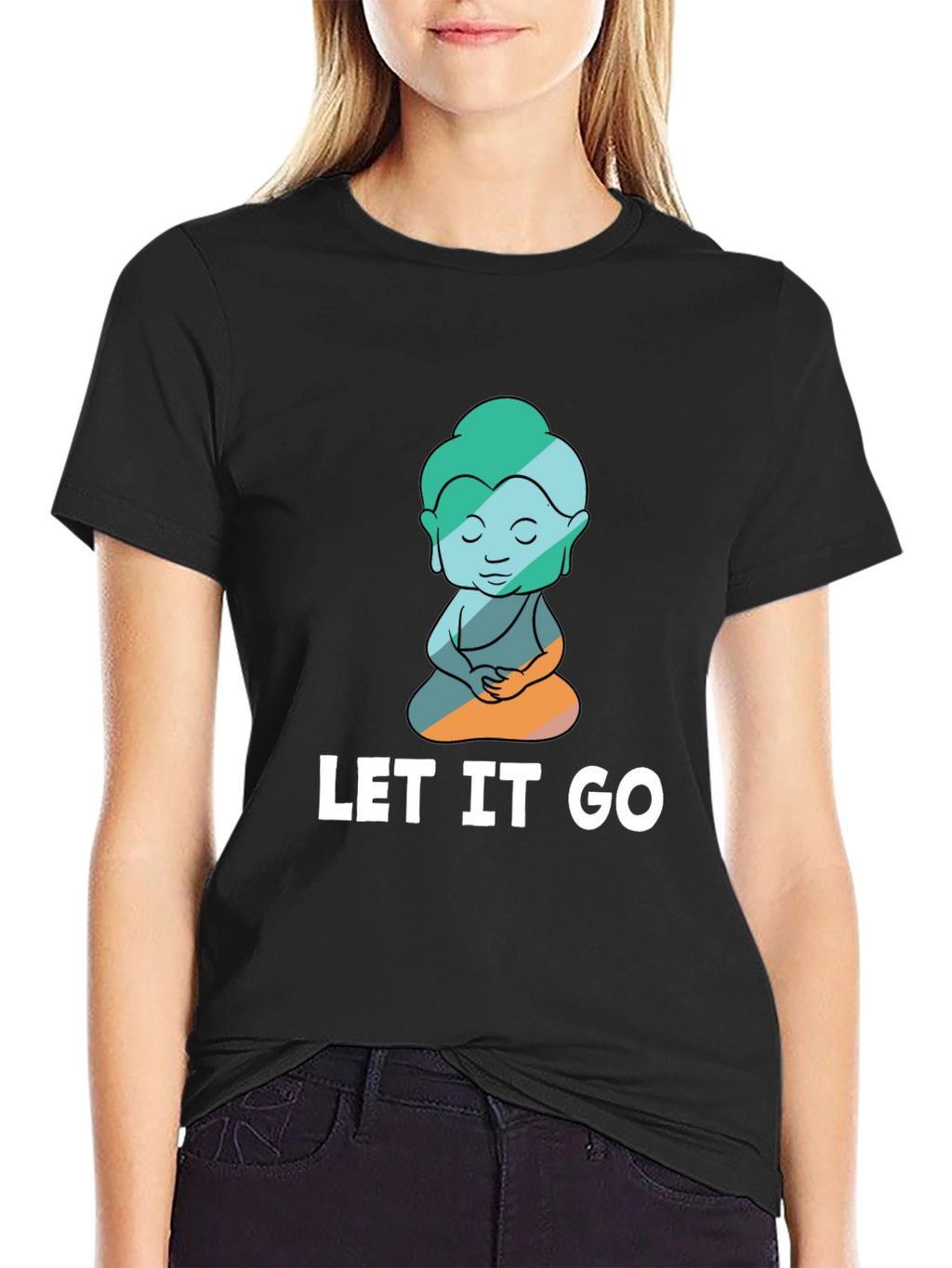 Let It Go Buddha Graphic Tee - Relaxed Fit