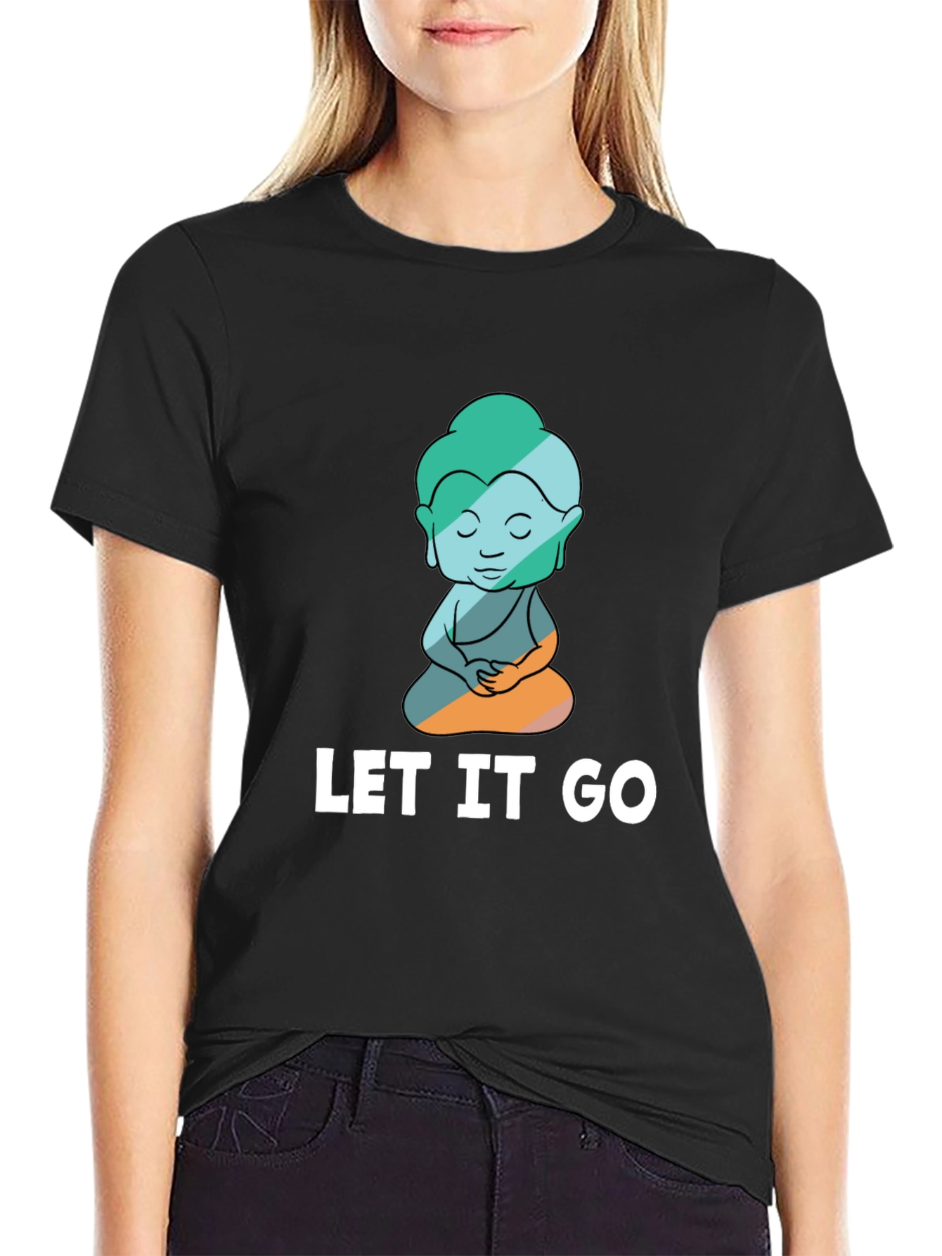 Let It Go Buddha Graphic Tee - Relaxed Fit