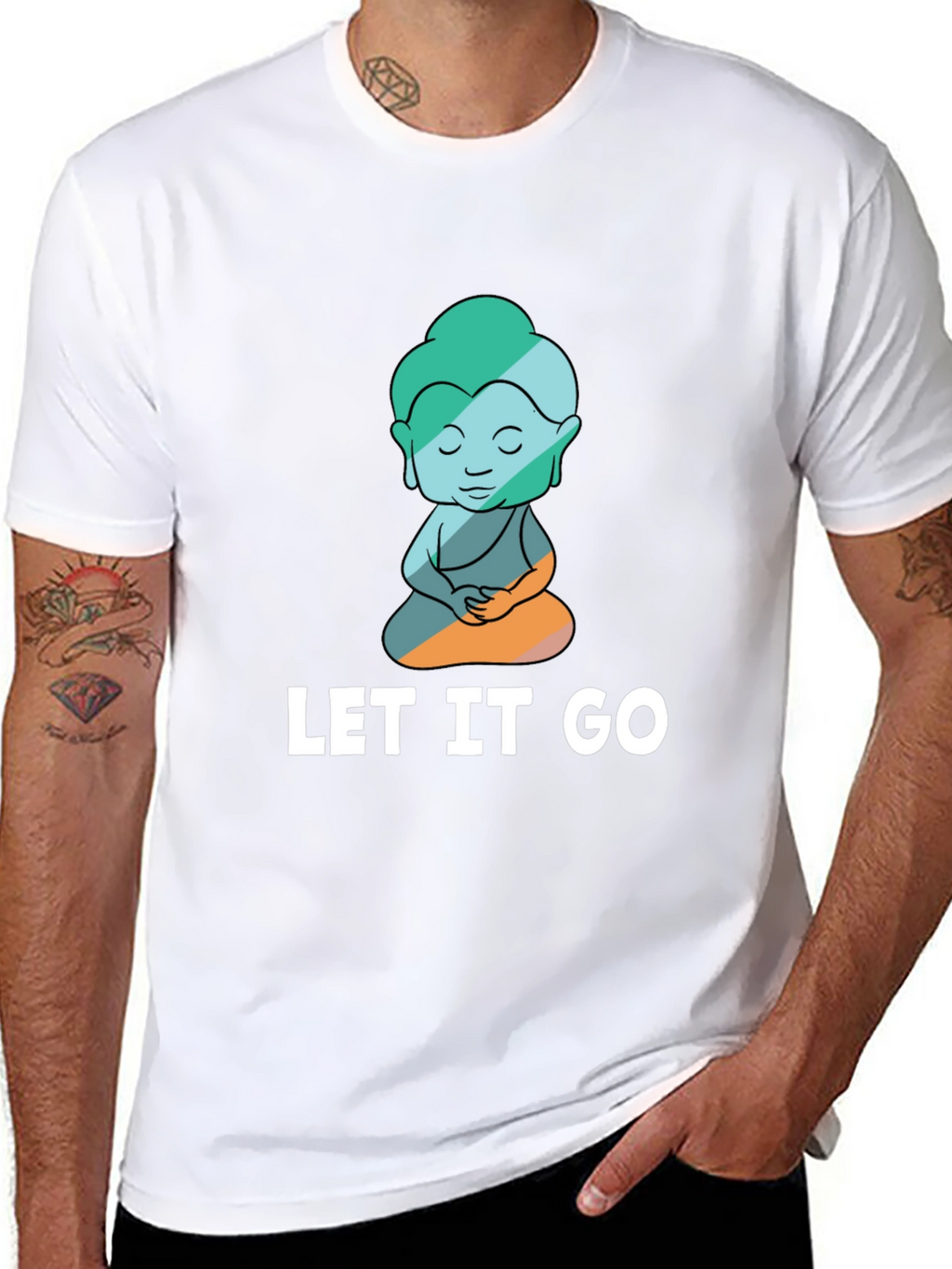 Let It Go Buddha Graphic Tee - Relaxed Fit