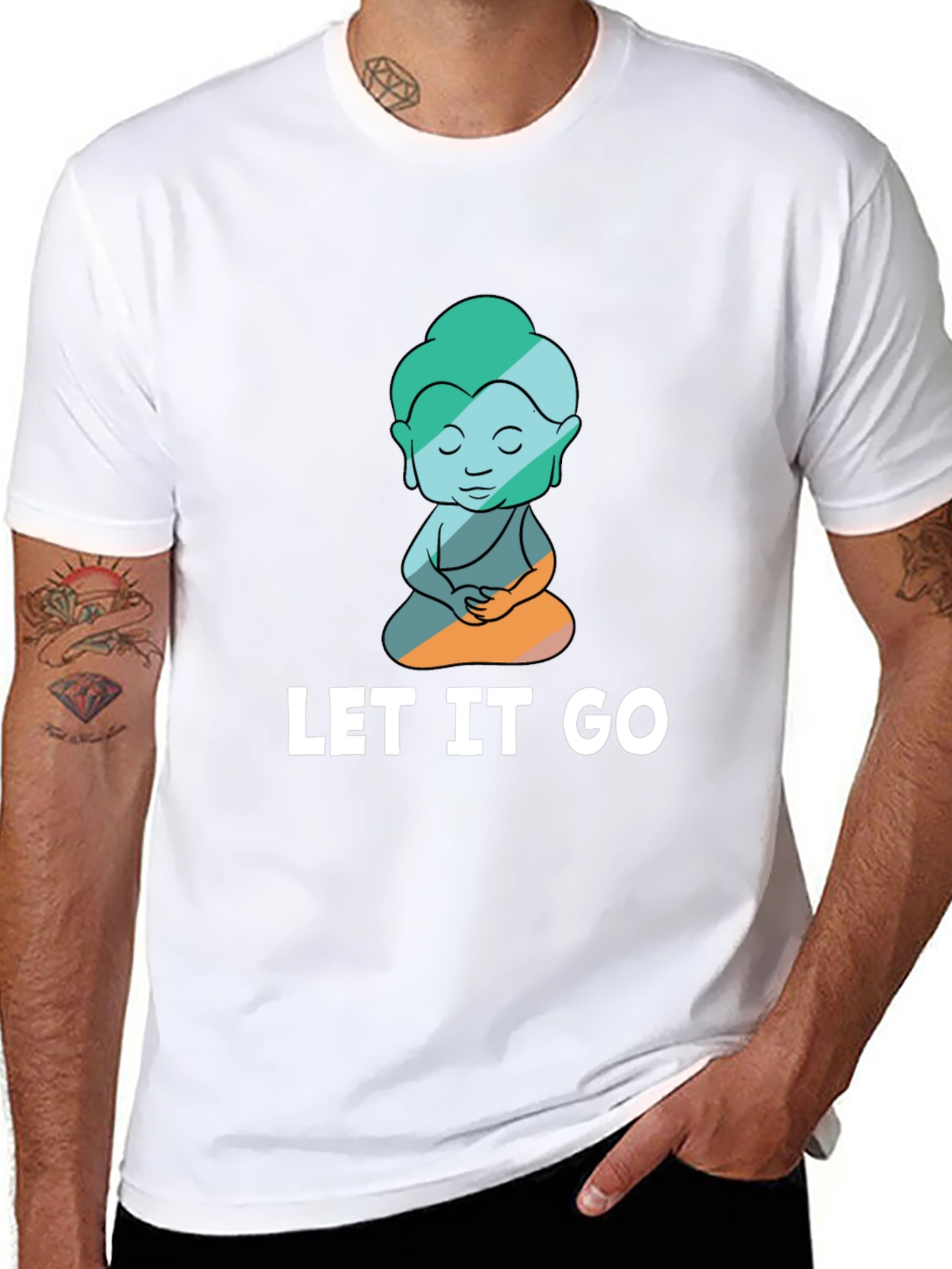 Let It Go Buddha Graphic Tee - Relaxed Fit