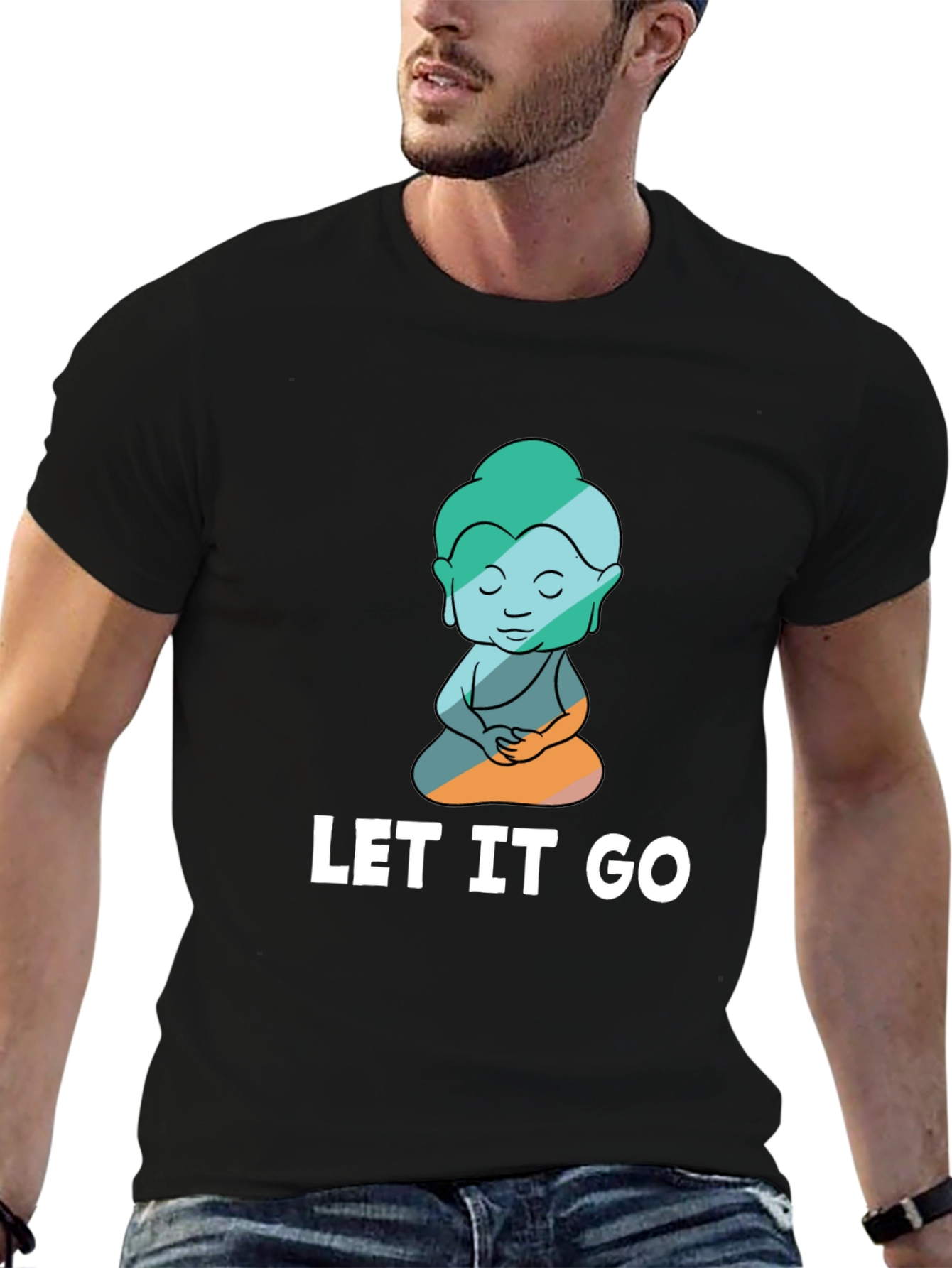 Let It Go Buddha Graphic Tee - Relaxed Fit