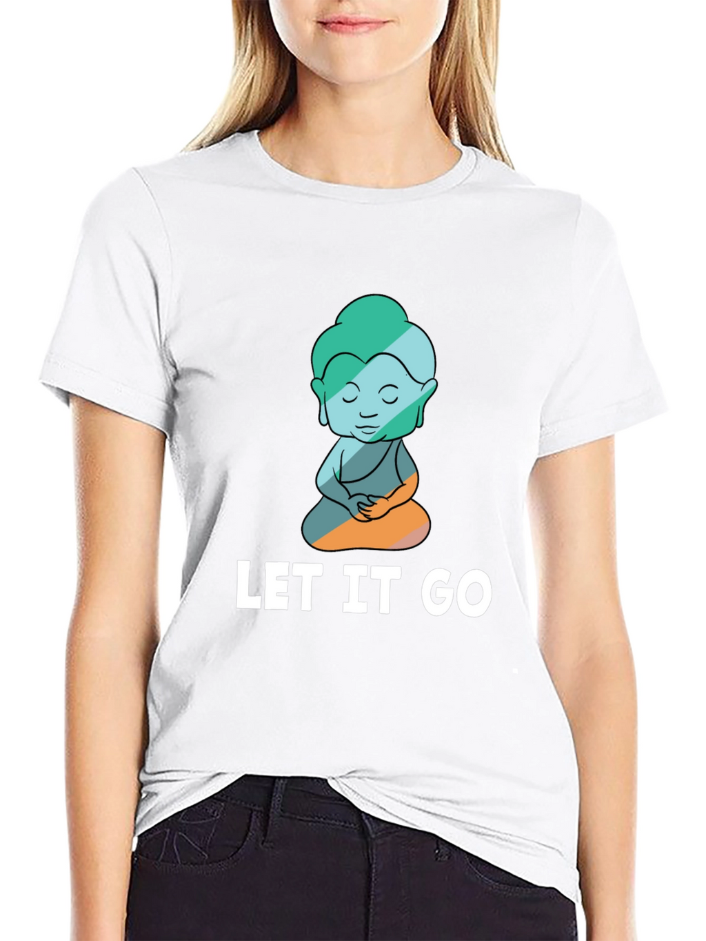 Let It Go Buddha Graphic Tee - Relaxed Fit