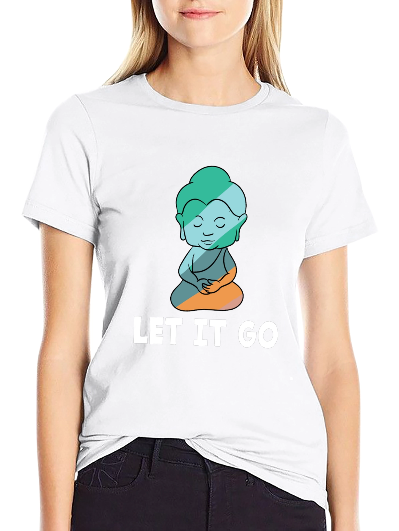 Let It Go Buddha Graphic Tee - Relaxed Fit
