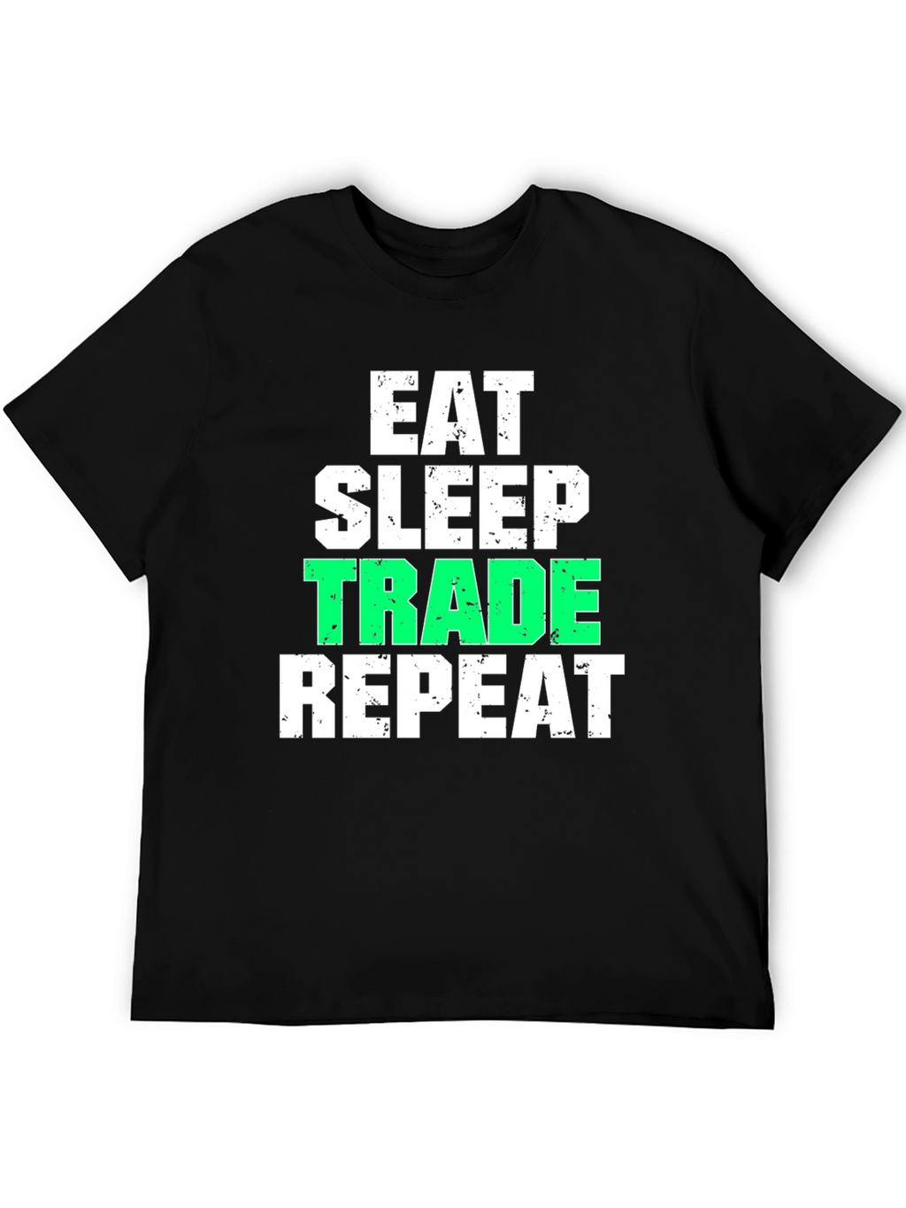 Eat Sleep Trade Repeat Black Graphic T-Shirt