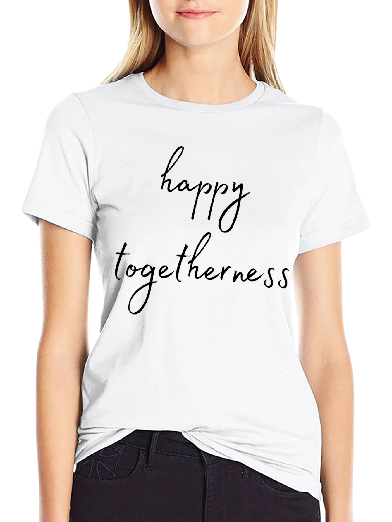 Happy Togetherness Black Graphic Tee