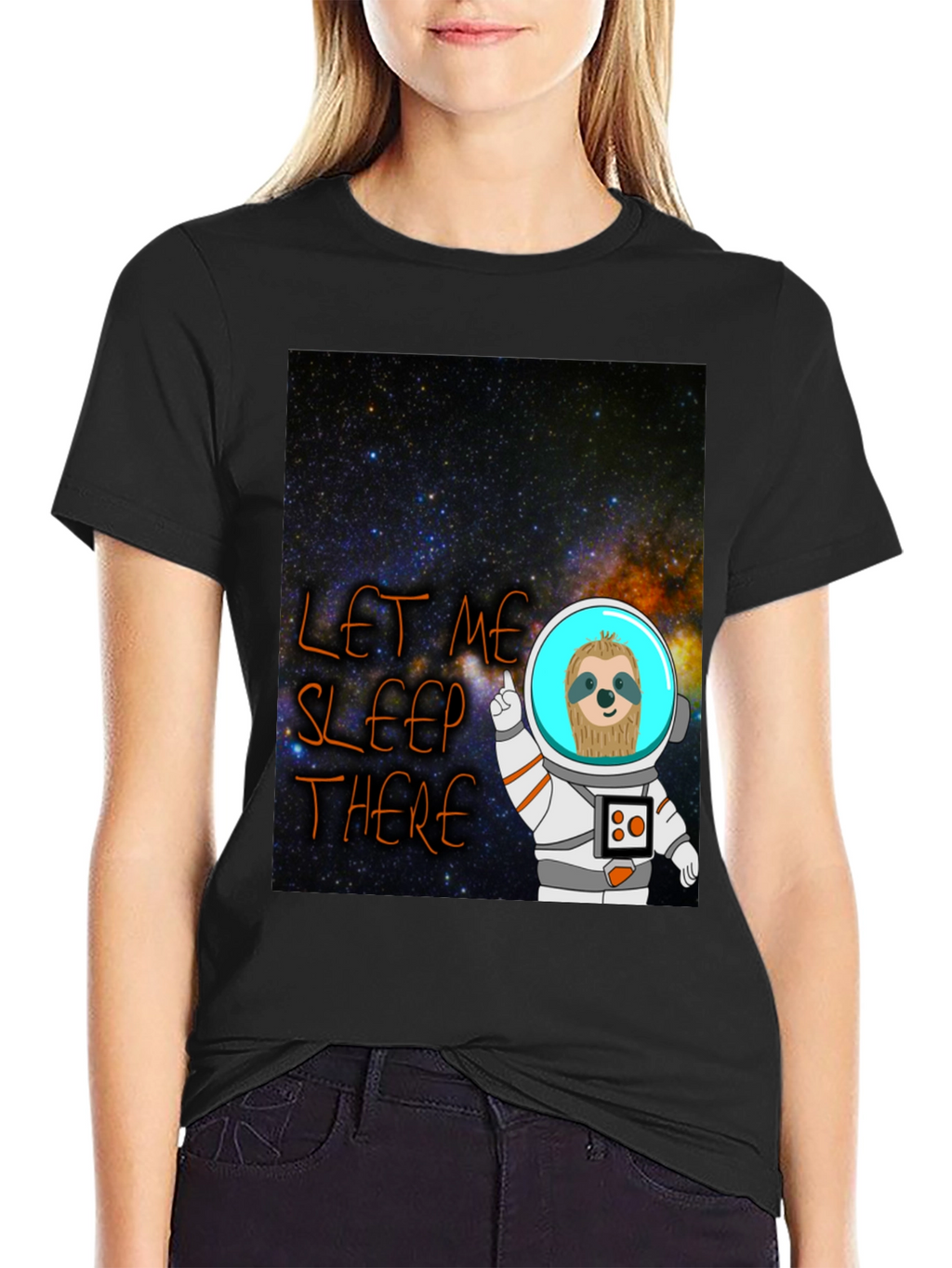 Cosmic Sloth Astronaut T-Shirt - Let Me Sleep There