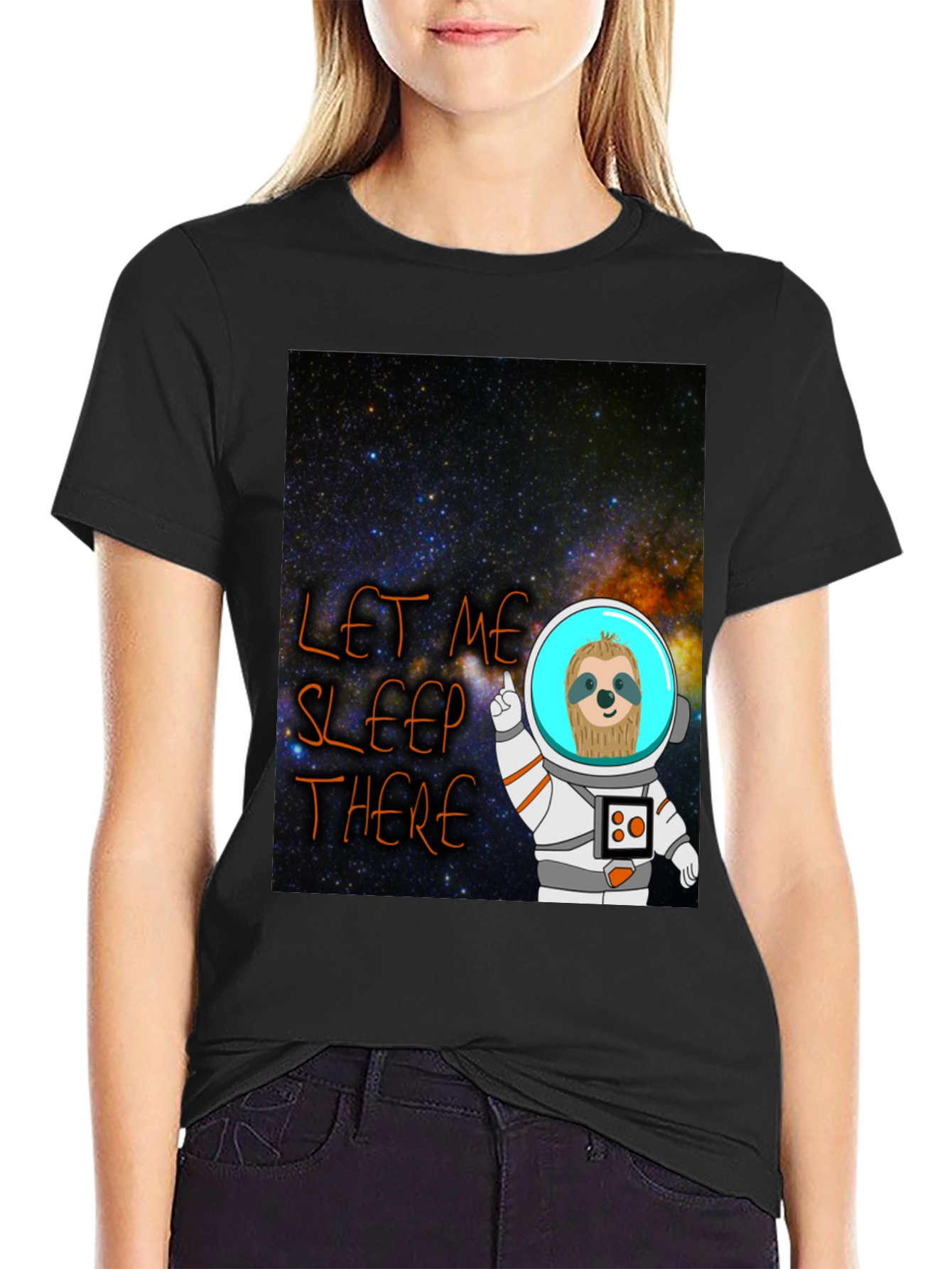 Cosmic Sloth Astronaut T-Shirt - Let Me Sleep There