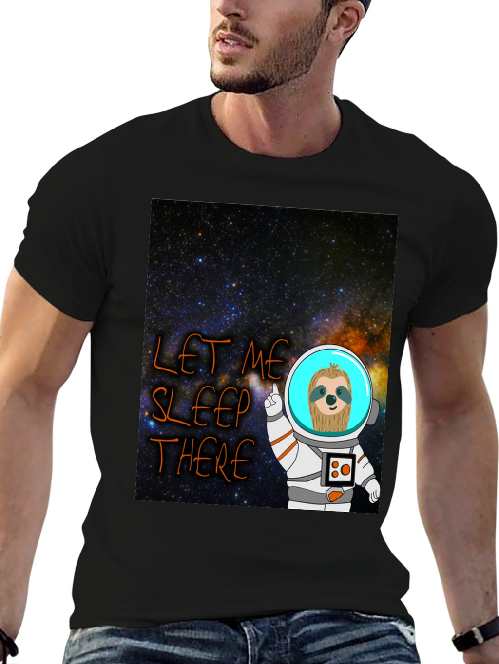 Cosmic Sloth Astronaut T-Shirt - Let Me Sleep There