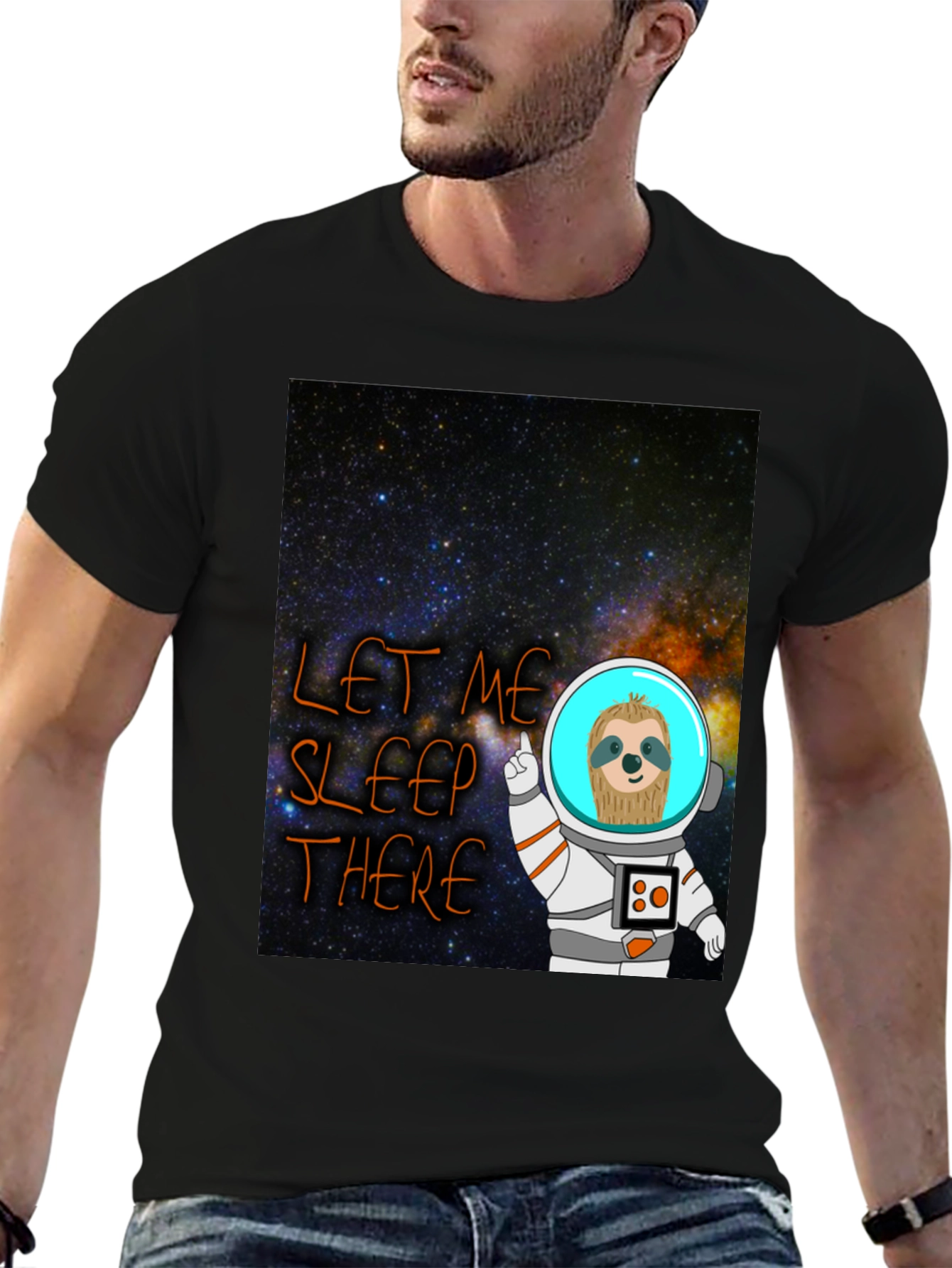 Cosmic Sloth Astronaut T-Shirt - Let Me Sleep There