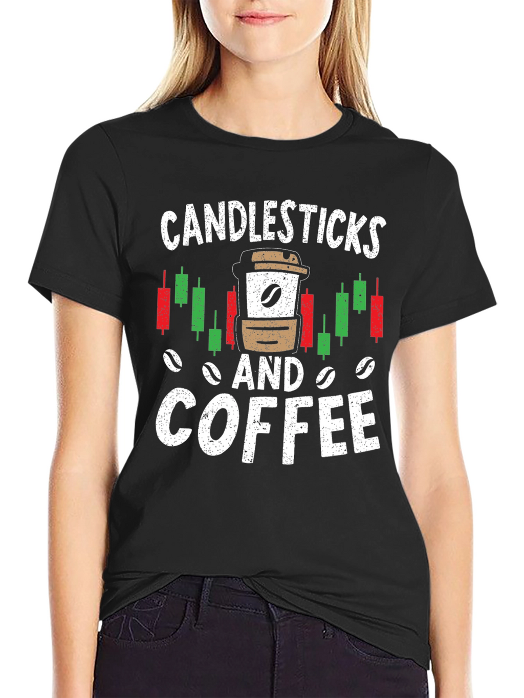 Candlesticks and Coffee Graphic T-Shirt
