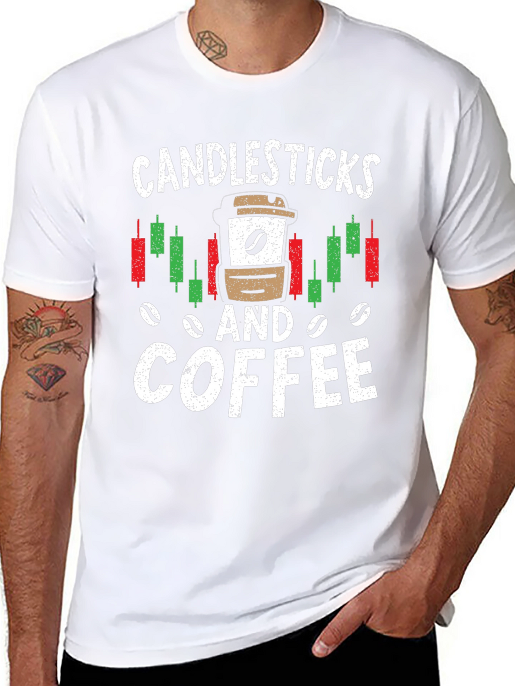 Candlesticks and Coffee Graphic T-Shirt
