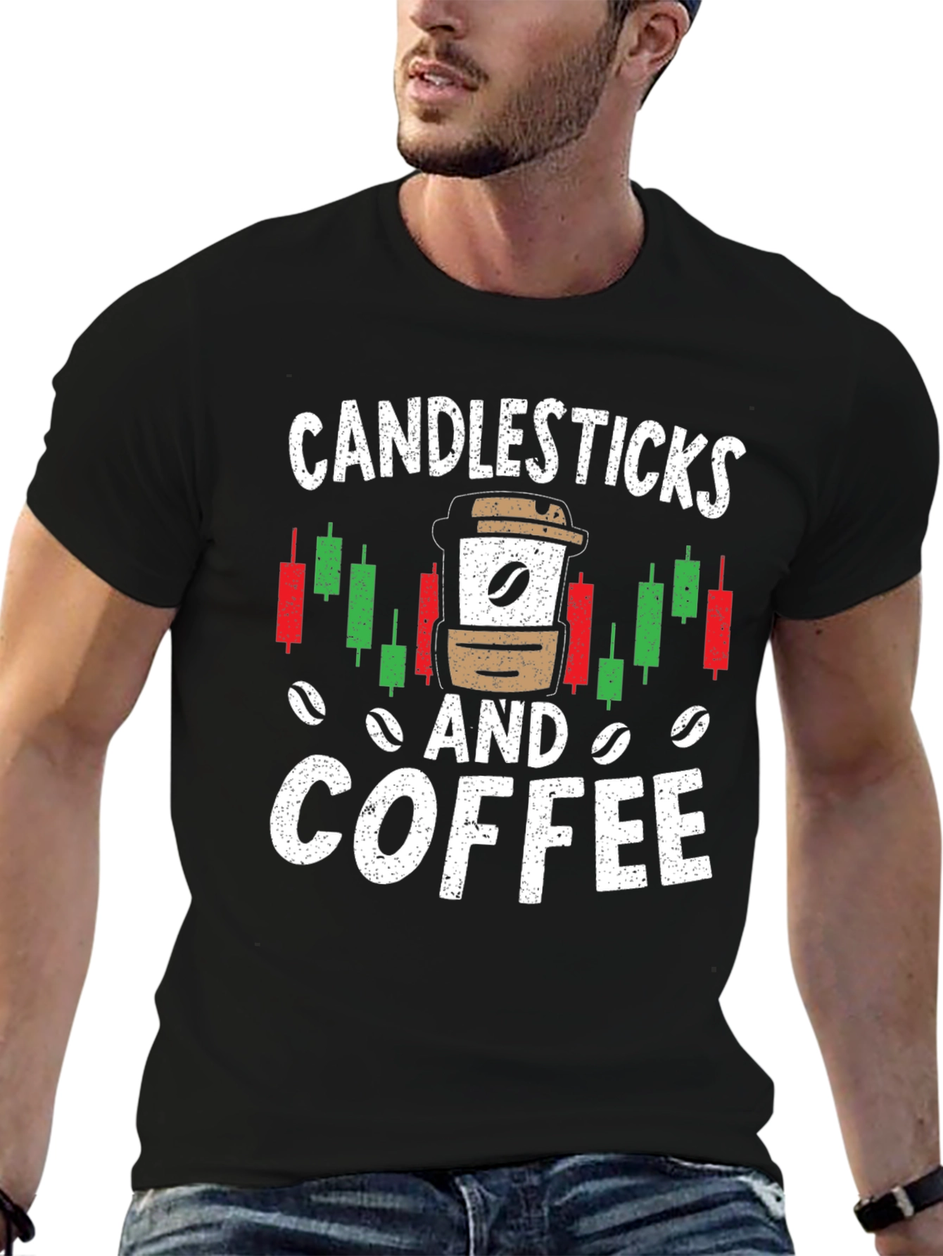 Candlesticks and Coffee Graphic T-Shirt