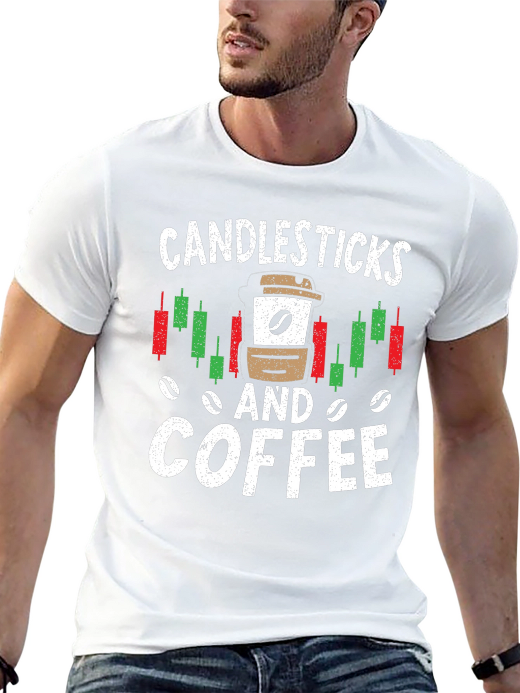 Candlesticks and Coffee Graphic T-Shirt