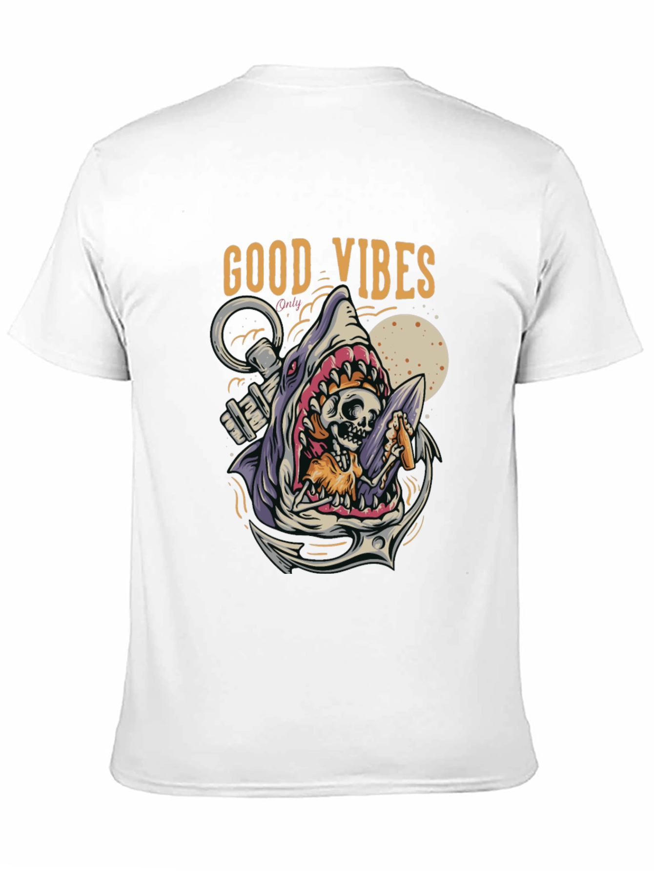 Good Vibes Shark Graphic Tee - Black T-Shirt