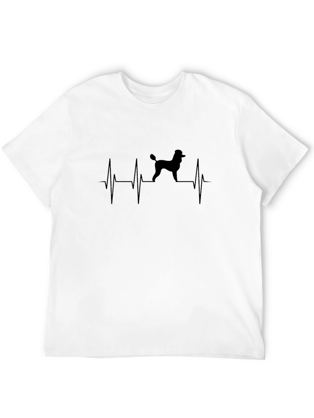 Poodle Heartbeat T-Shirt - Black