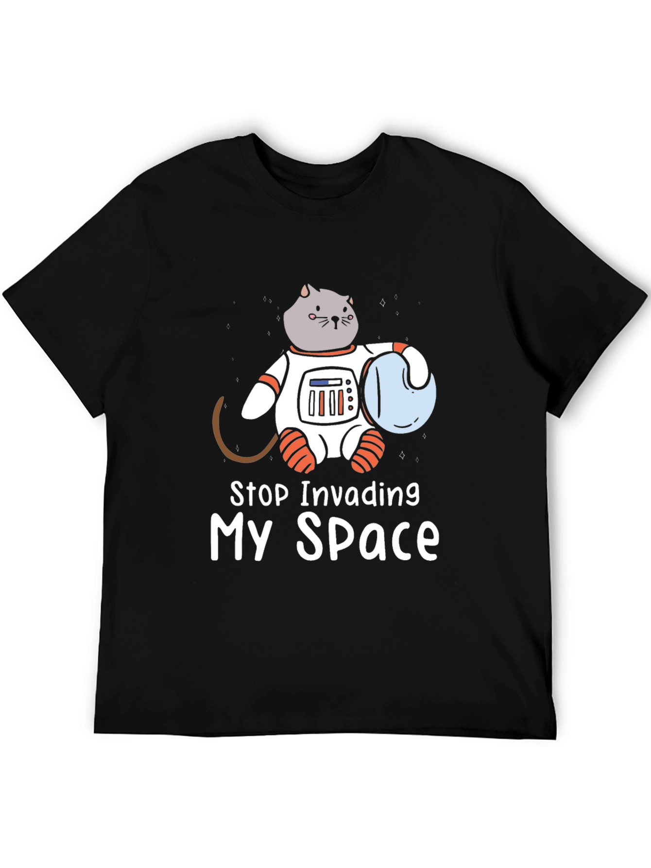 Stop Invading My Space Cat Astronaut T-Shirt