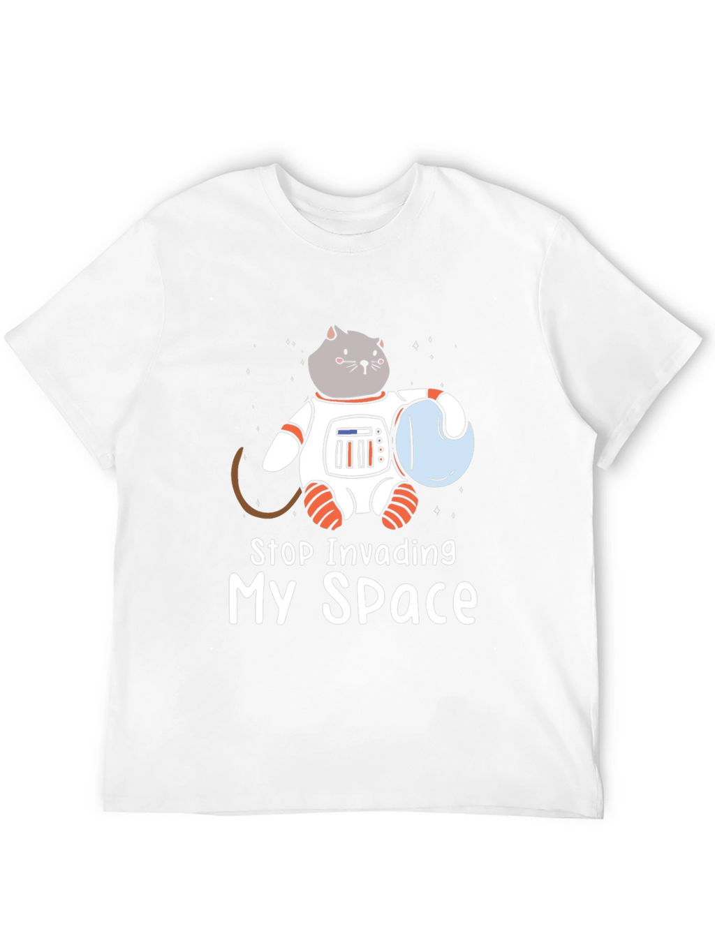Stop Invading My Space Cat Astronaut T-Shirt