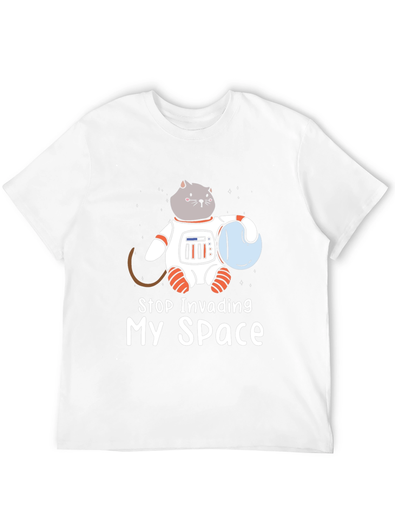 Stop Invading My Space Cat Astronaut T-Shirt