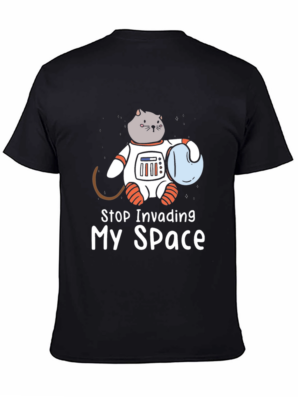 Stop Invading My Space Cat Astronaut T-Shirt