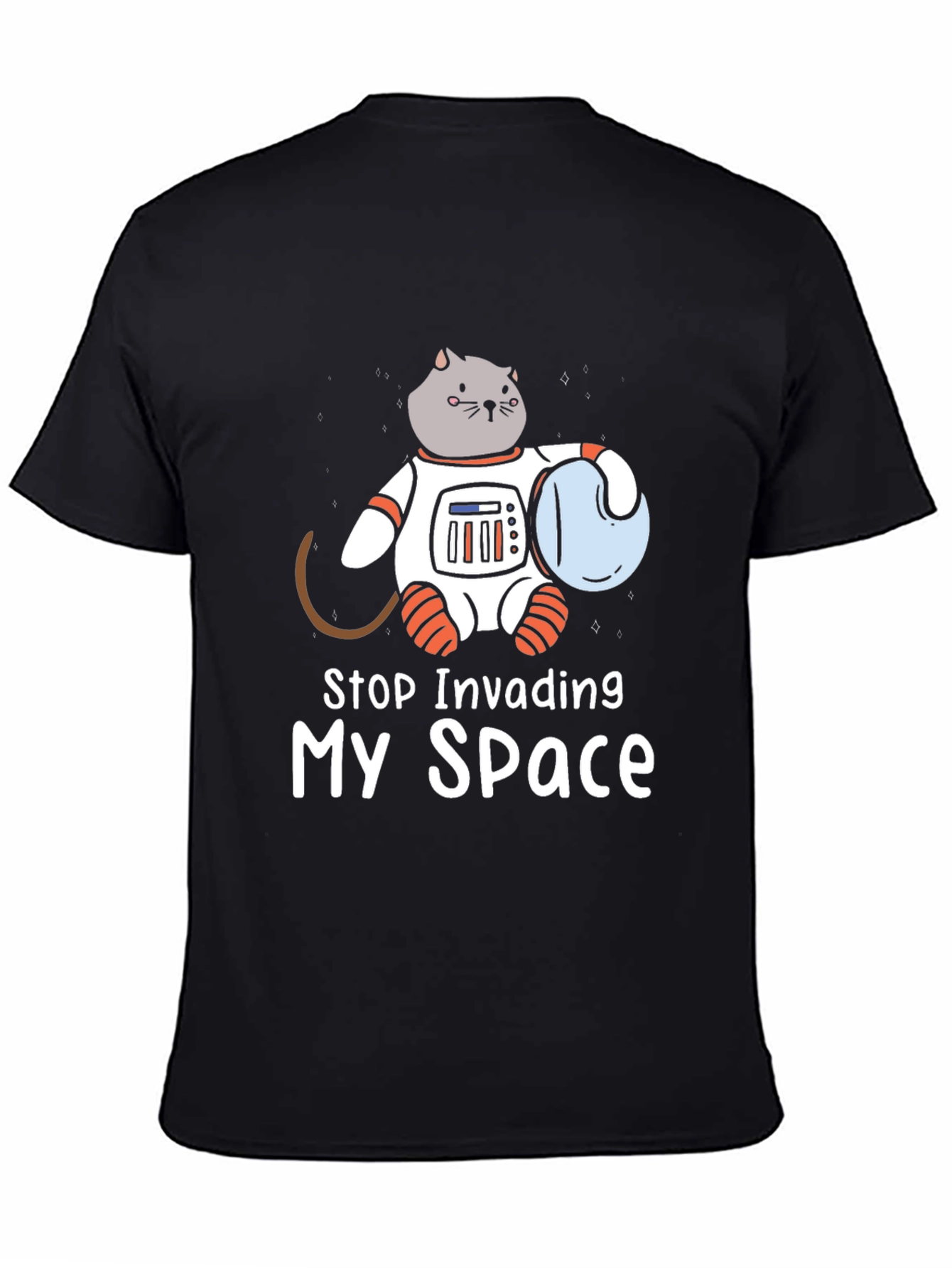 Stop Invading My Space Cat Astronaut T-Shirt