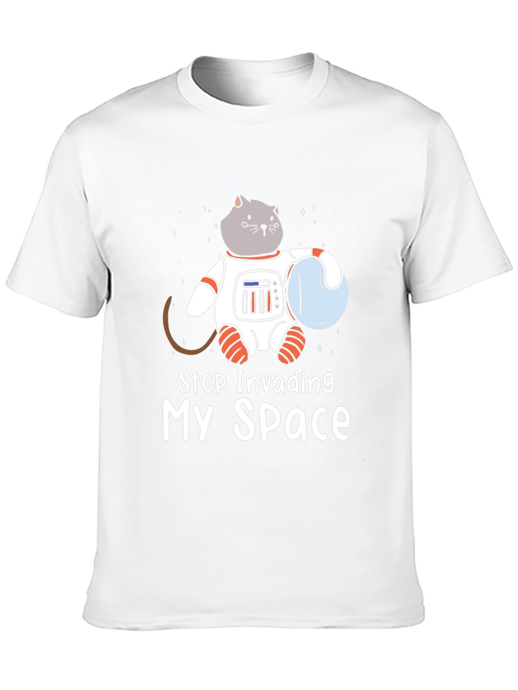 Stop Invading My Space Cat Astronaut T-Shirt