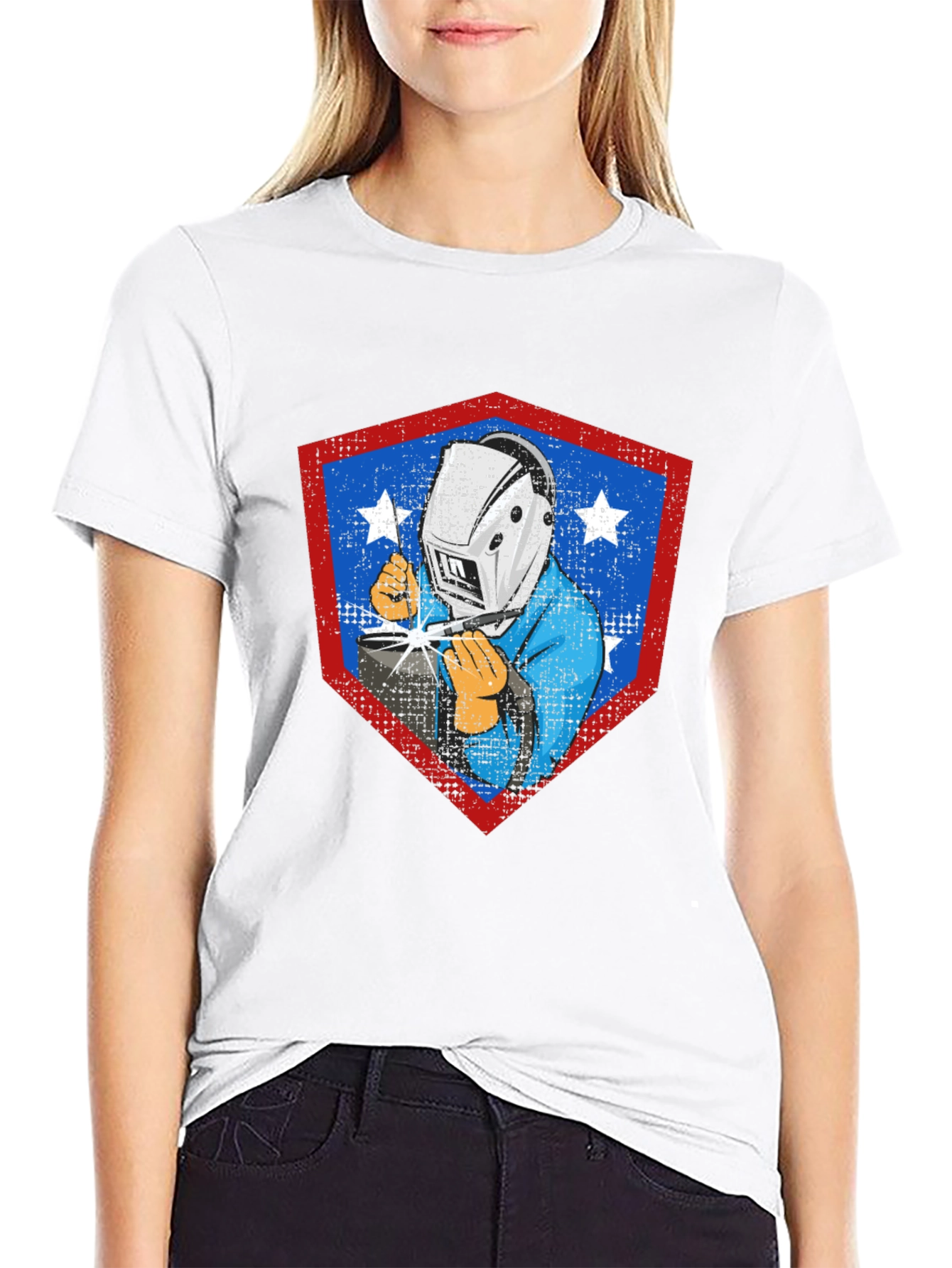 Welder Graphic Tee - Black Short Sleeve T-Shirt