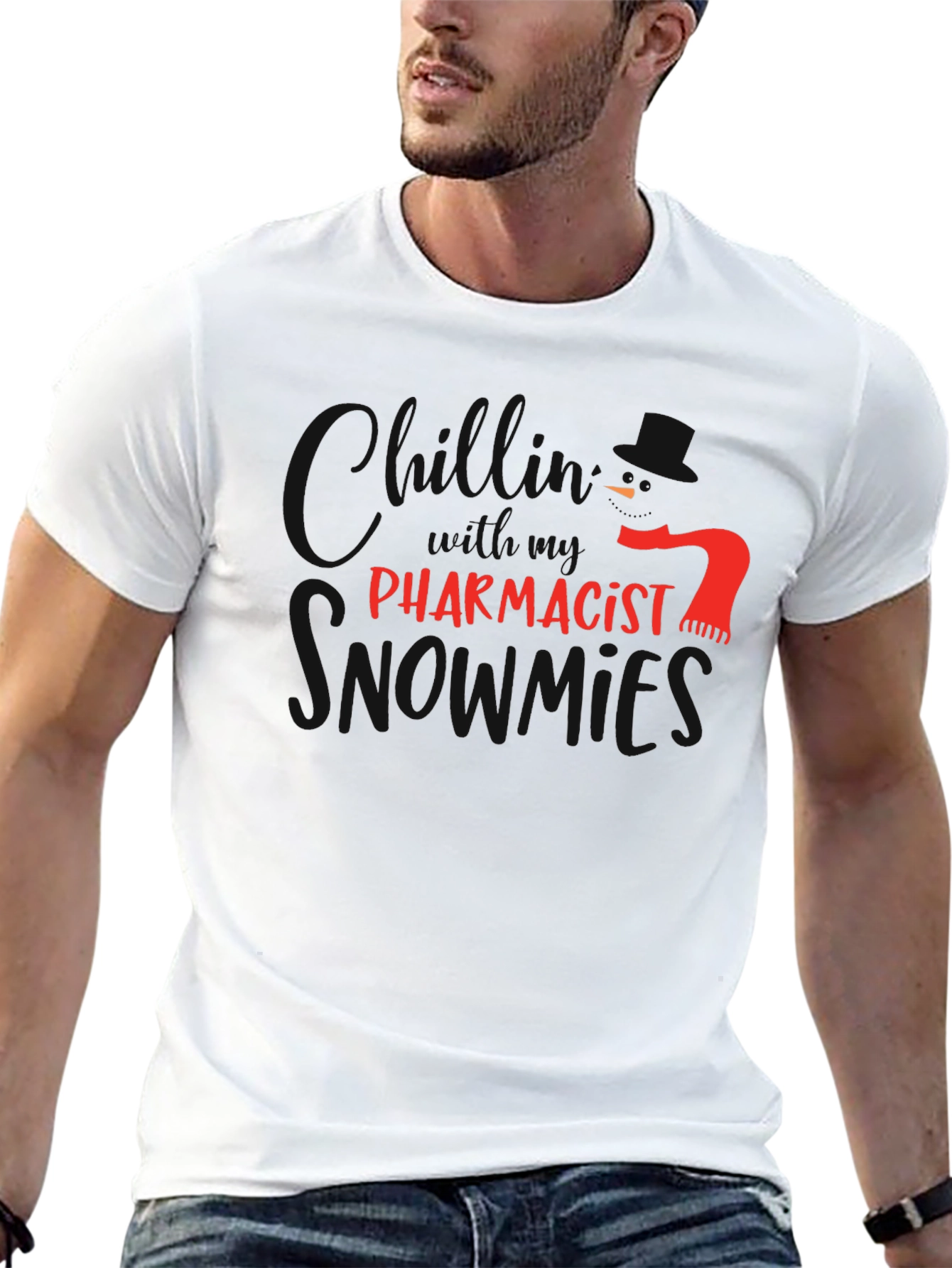 Funny Pharmacist T-Shirt - Red Text Design