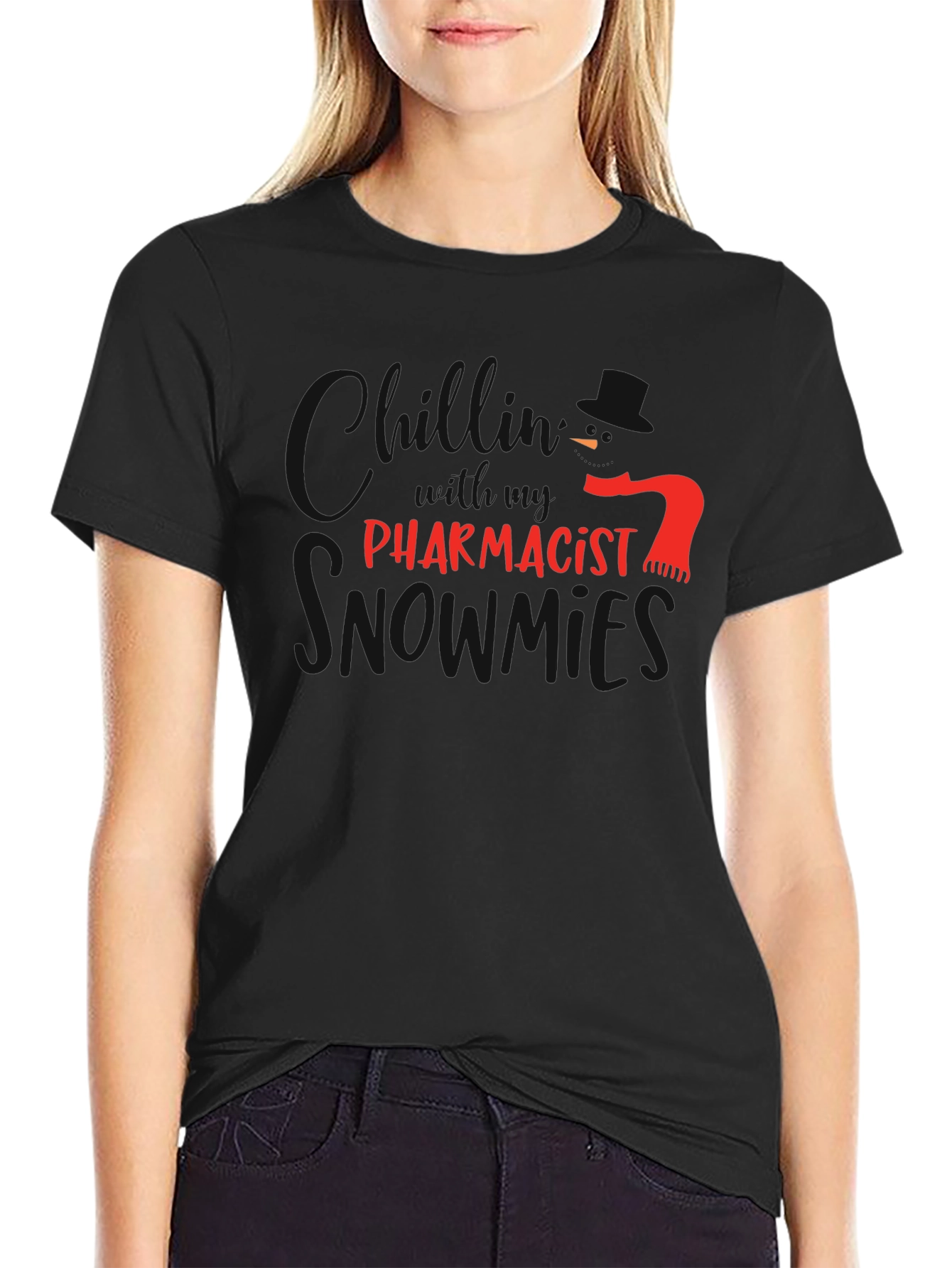 Funny Pharmacist T-Shirt - Red Text Design