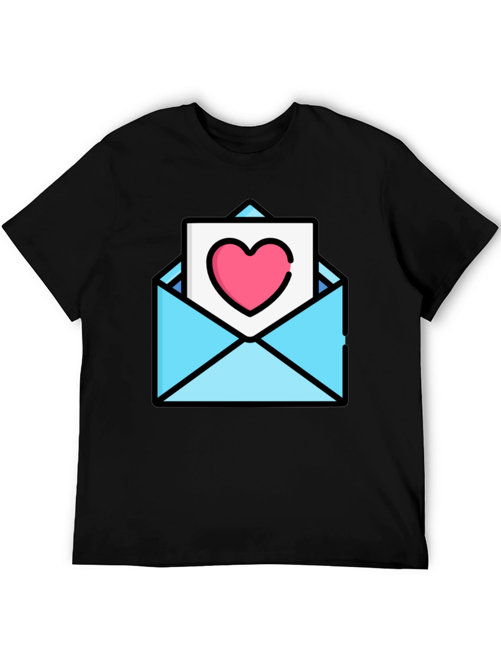 Heart Envelope Graphic Tee - Trendy Love Letter Shirt