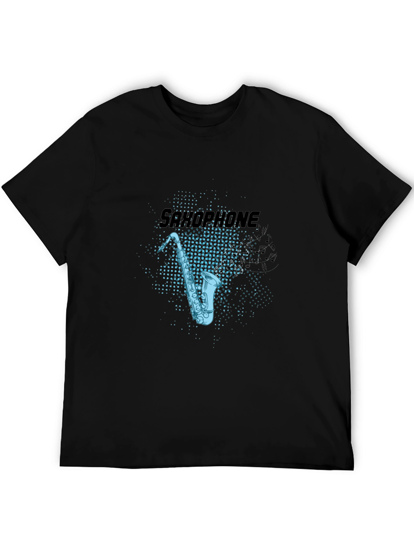 Saxophone Graphic Black T-Shirt