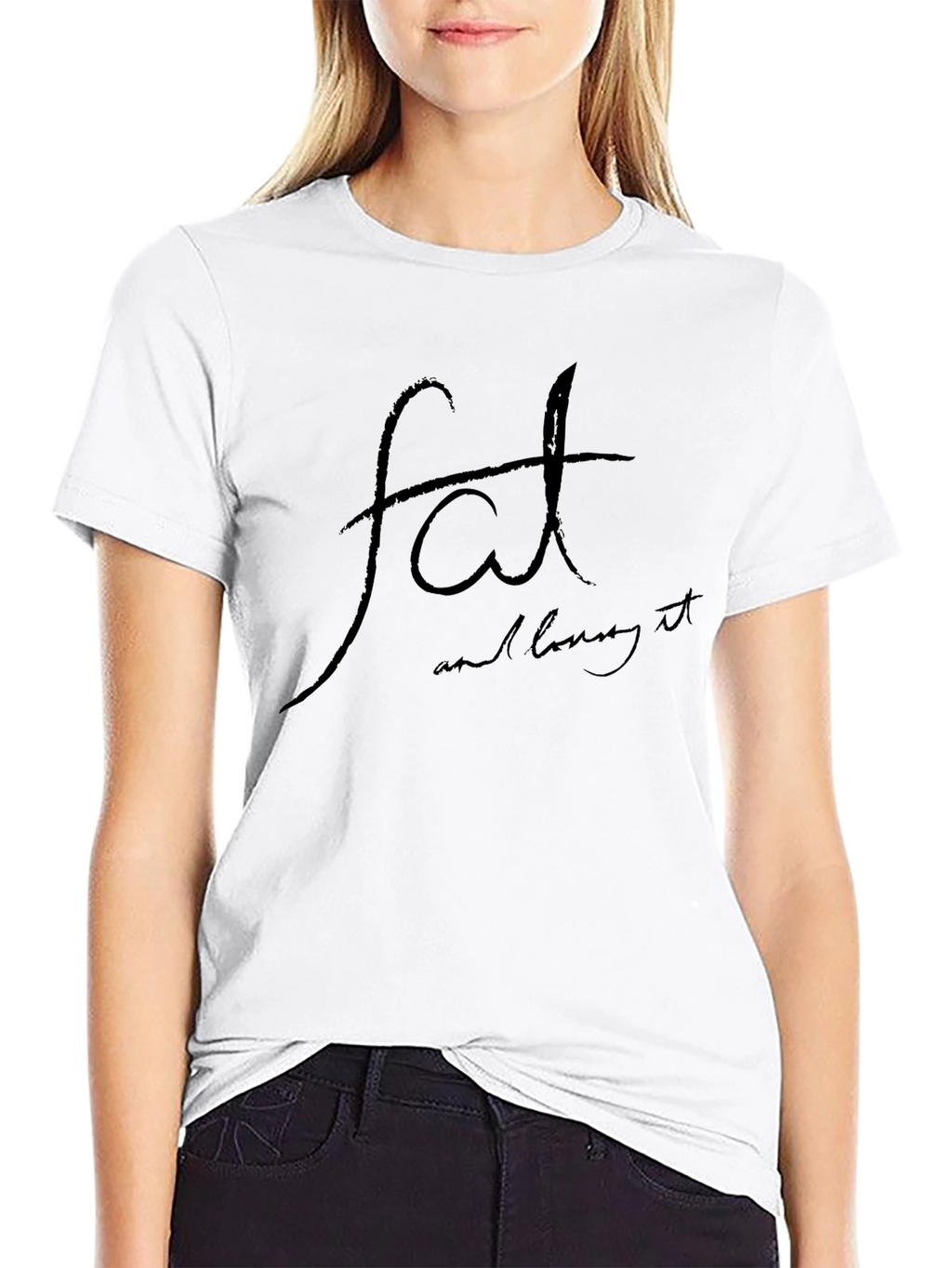 Fat And Loving It Black T-Shirt