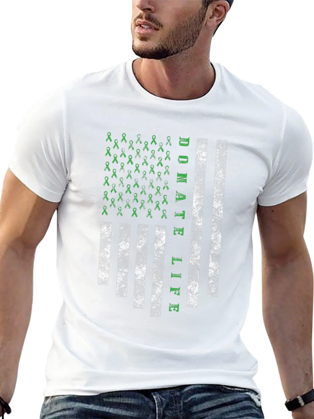 Donate Life American Flag Graphic T-Shirt