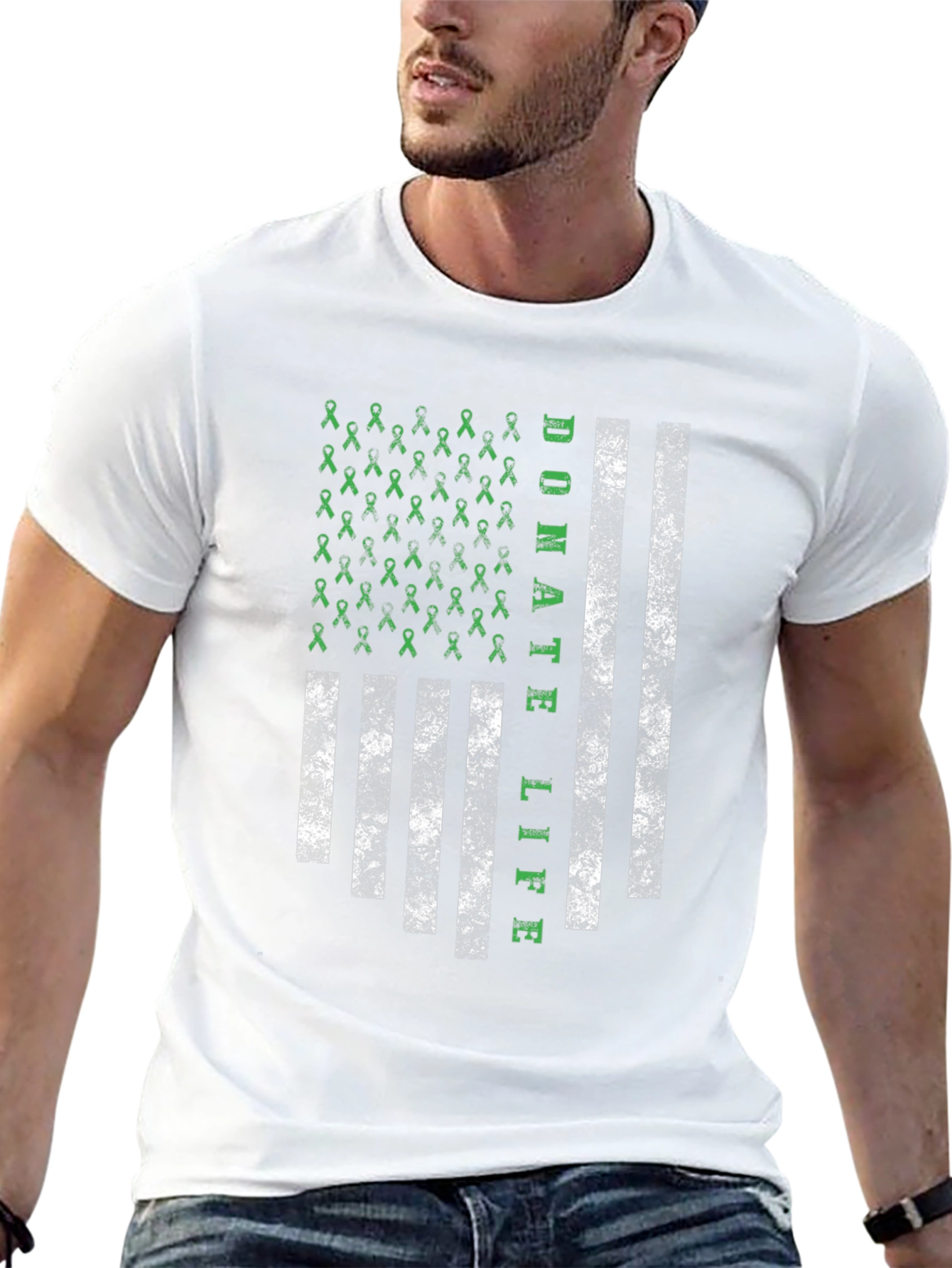 Donate Life American Flag Graphic T-Shirt
