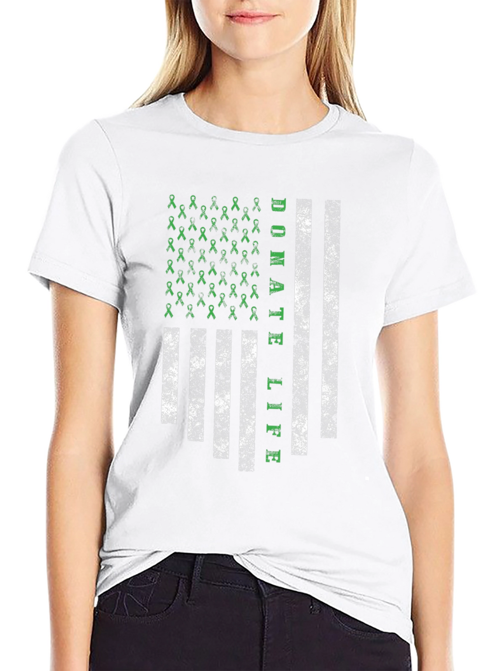 Donate Life American Flag Graphic T-Shirt